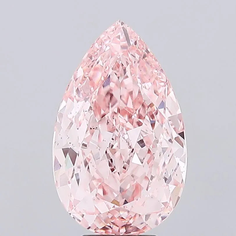 7.15ct Pear Lab Grown Diamond (Colour Fancy Vivid Pink, Clarity VS1, IGI Certified)