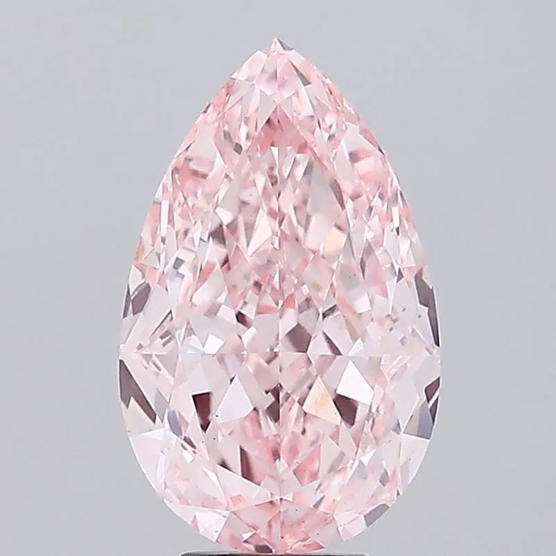 8.14ct Pear Lab Grown Diamond (Colour Fancy Vivid Pink, Clarity VS1, IGI Certified)
