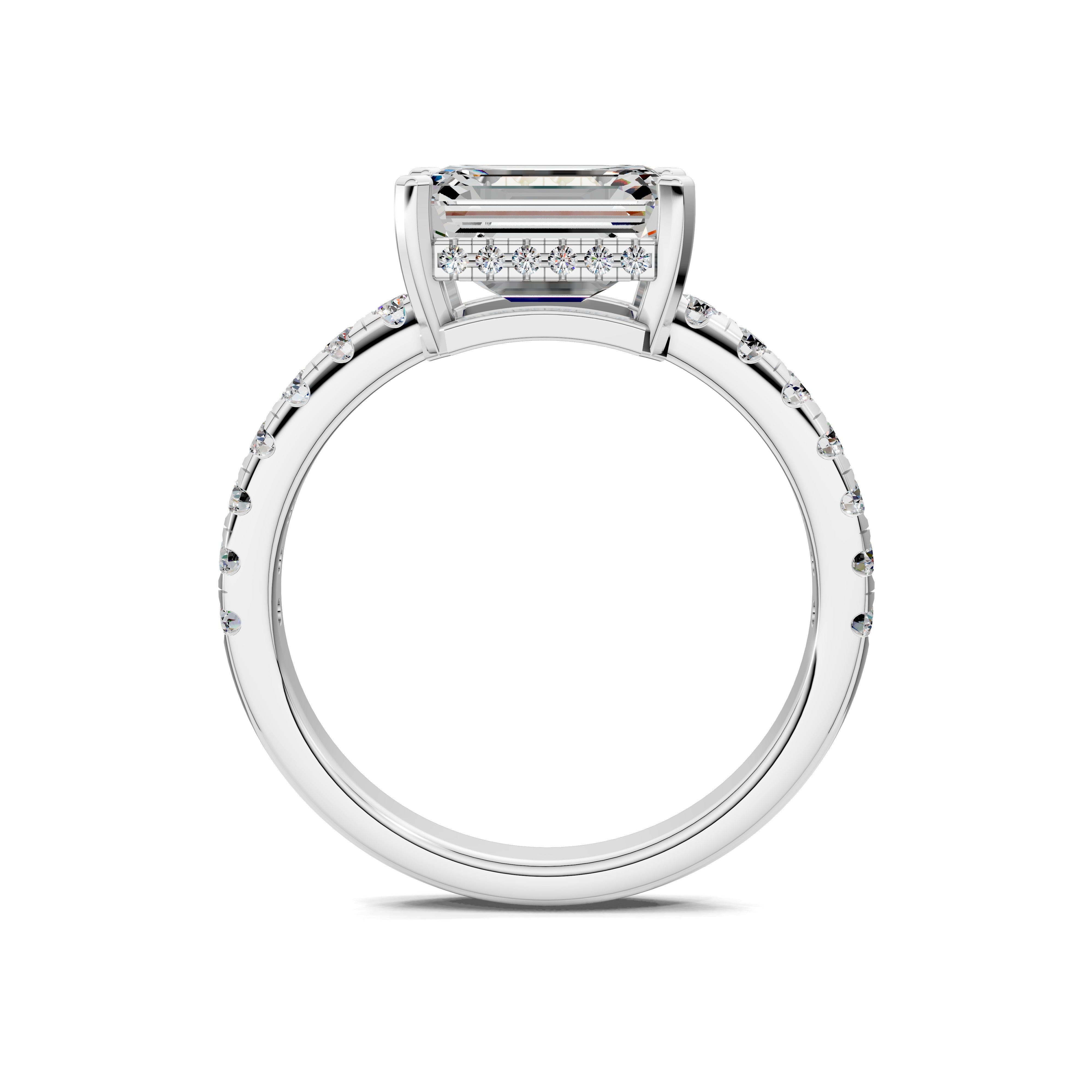 The Cassia Emerald Pavé Ring