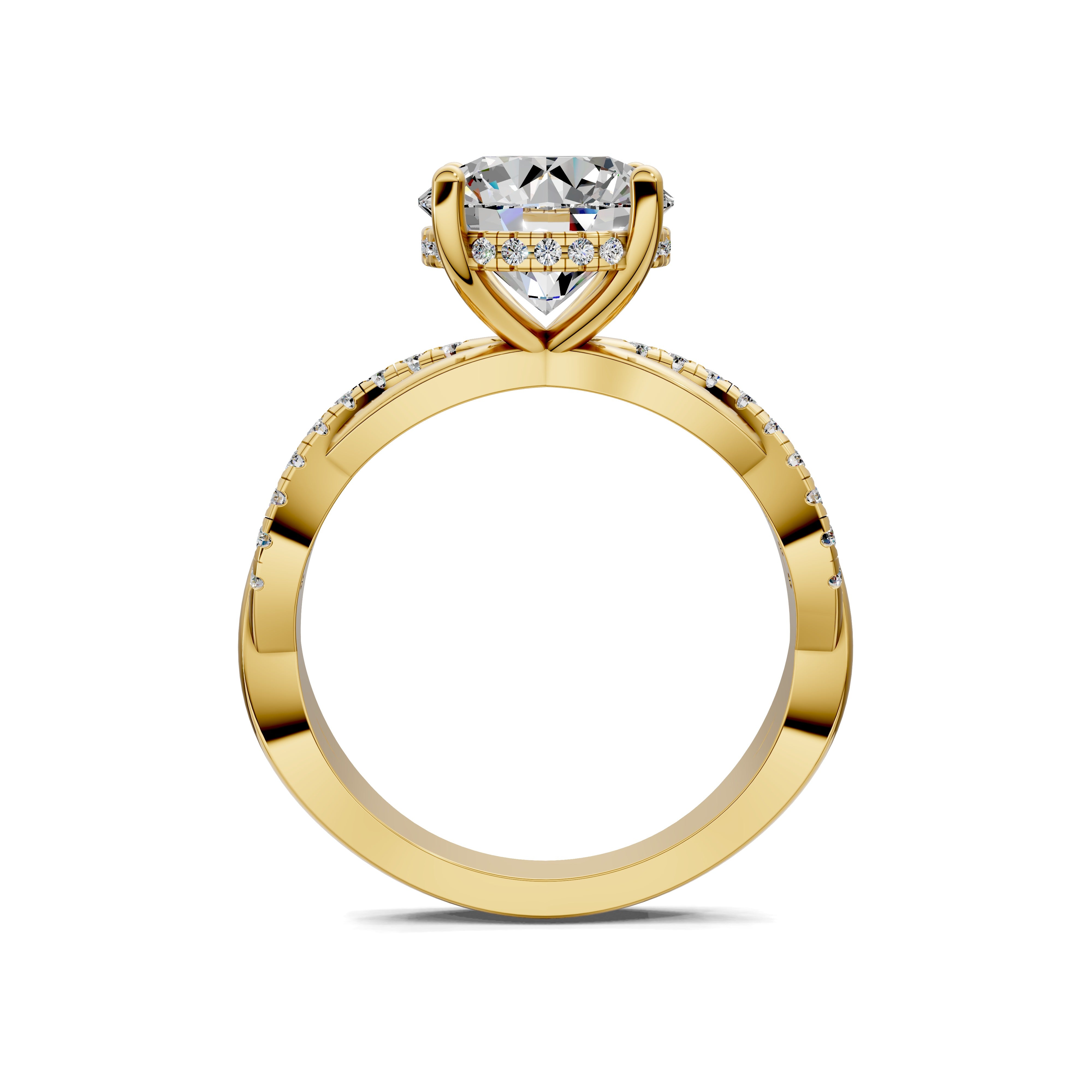 The Celeste Pave Rope Diamond Ring