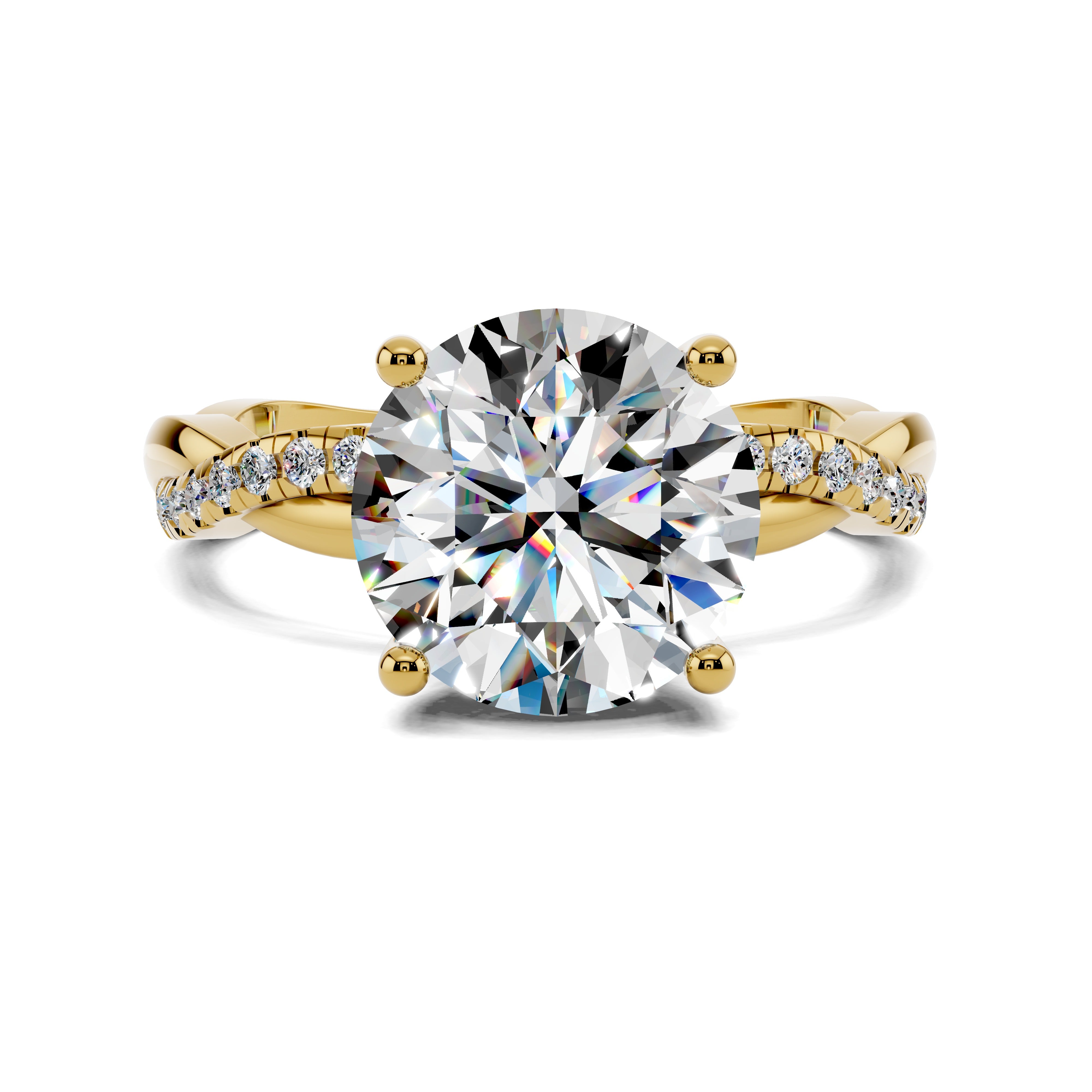 The Celeste Pave Rope Diamond Ring