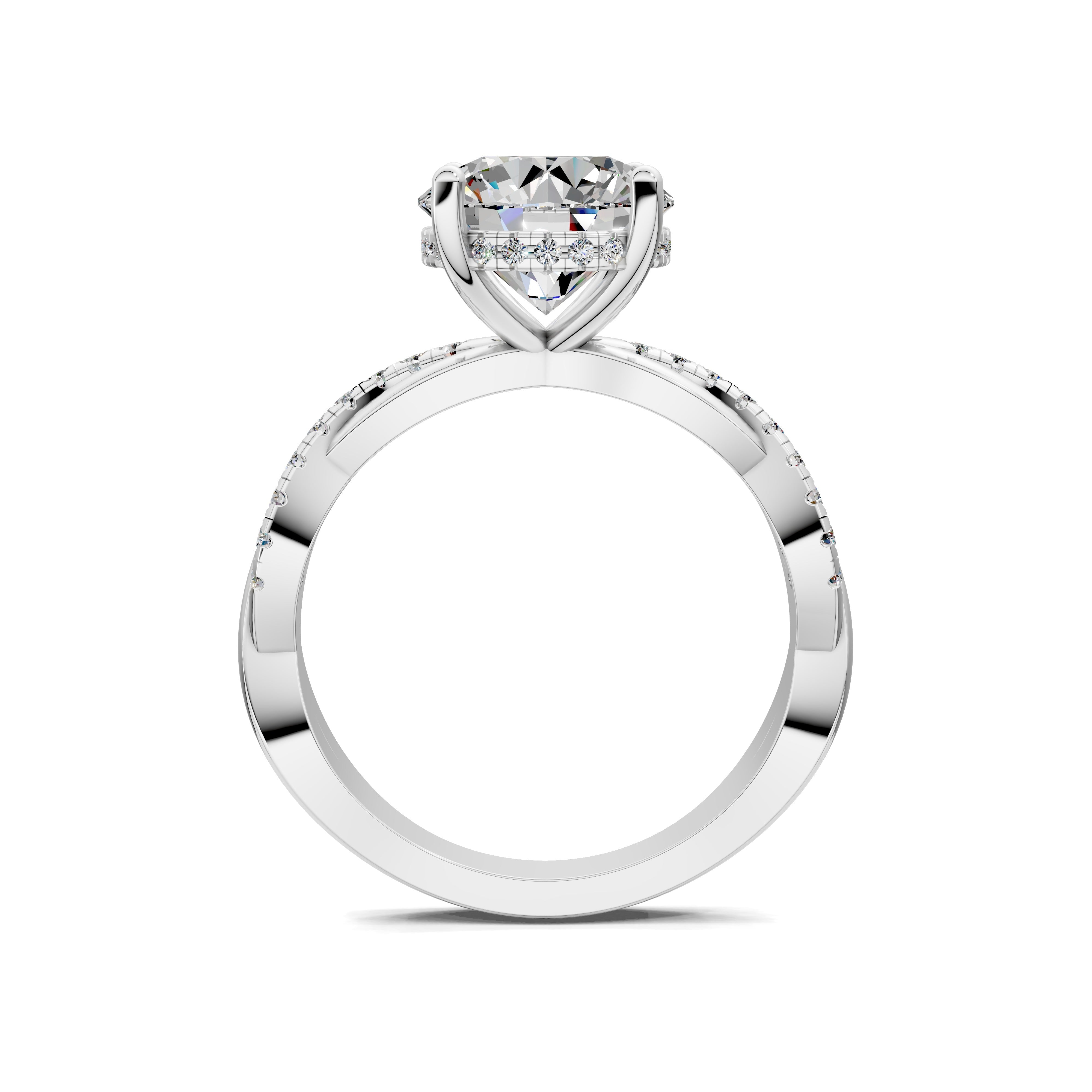 The Celeste Pave Rope Diamond Ring