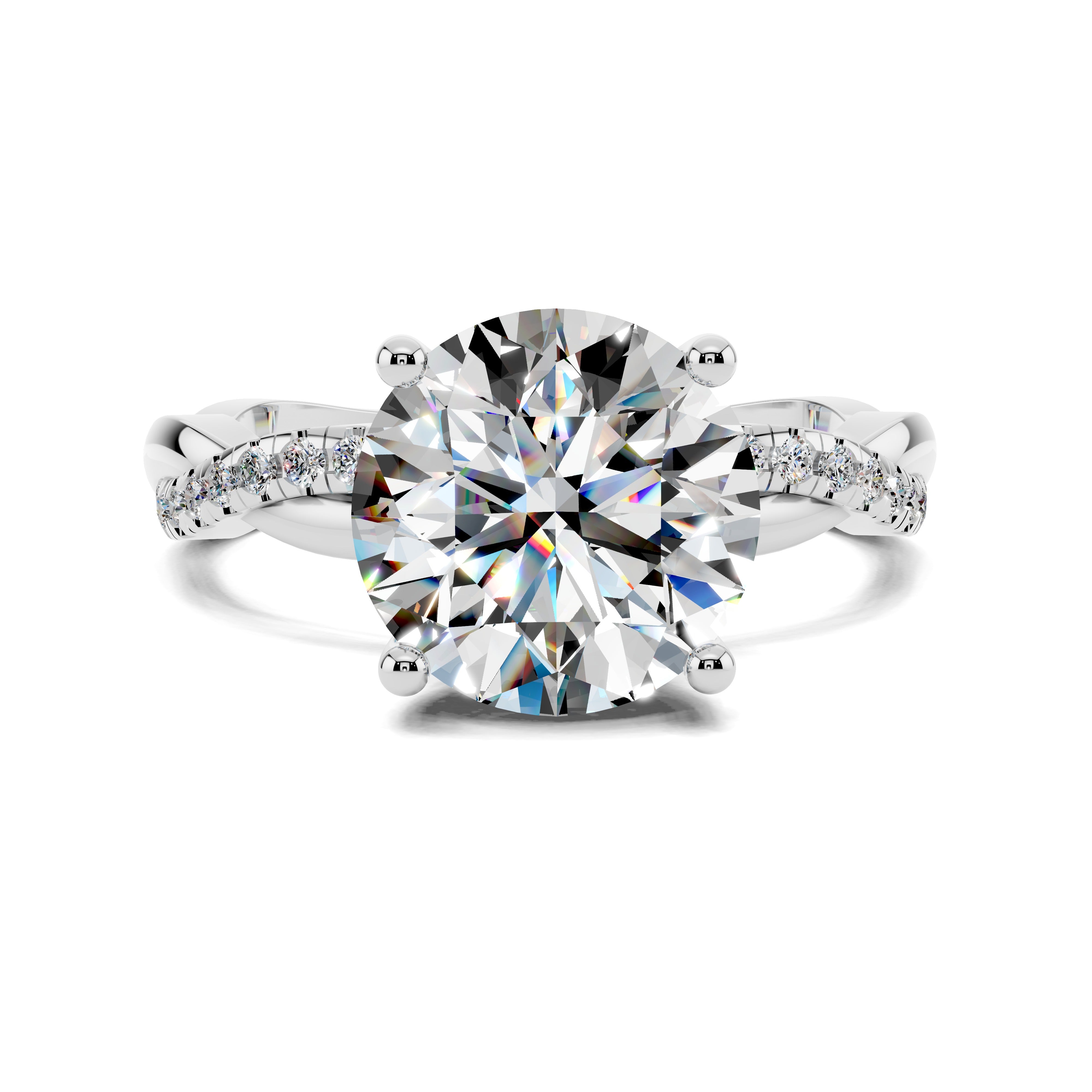 The Celeste Pave Rope Diamond Ring