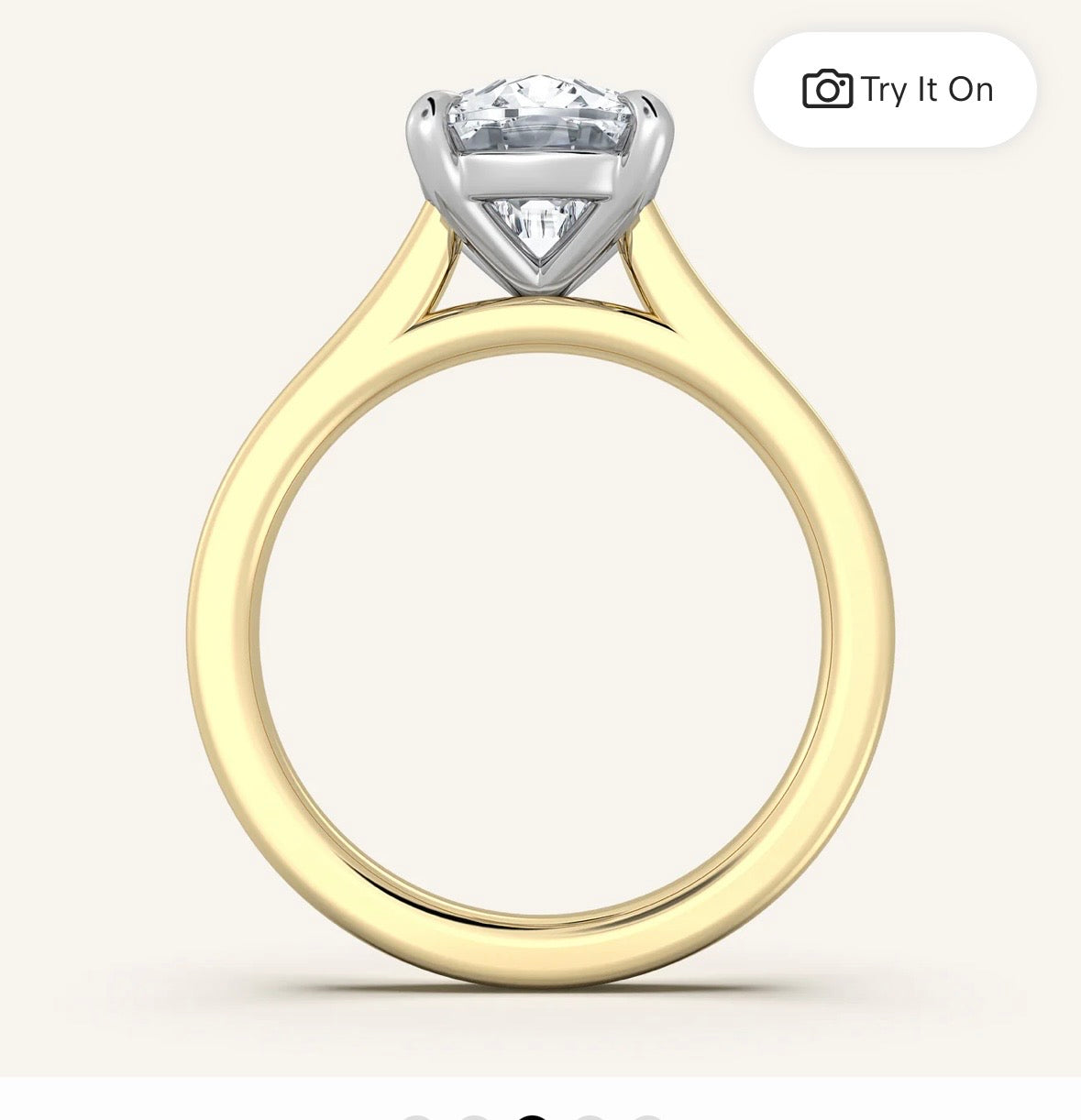 Custom Order - Amber D - Two Tone Cathedral Ring