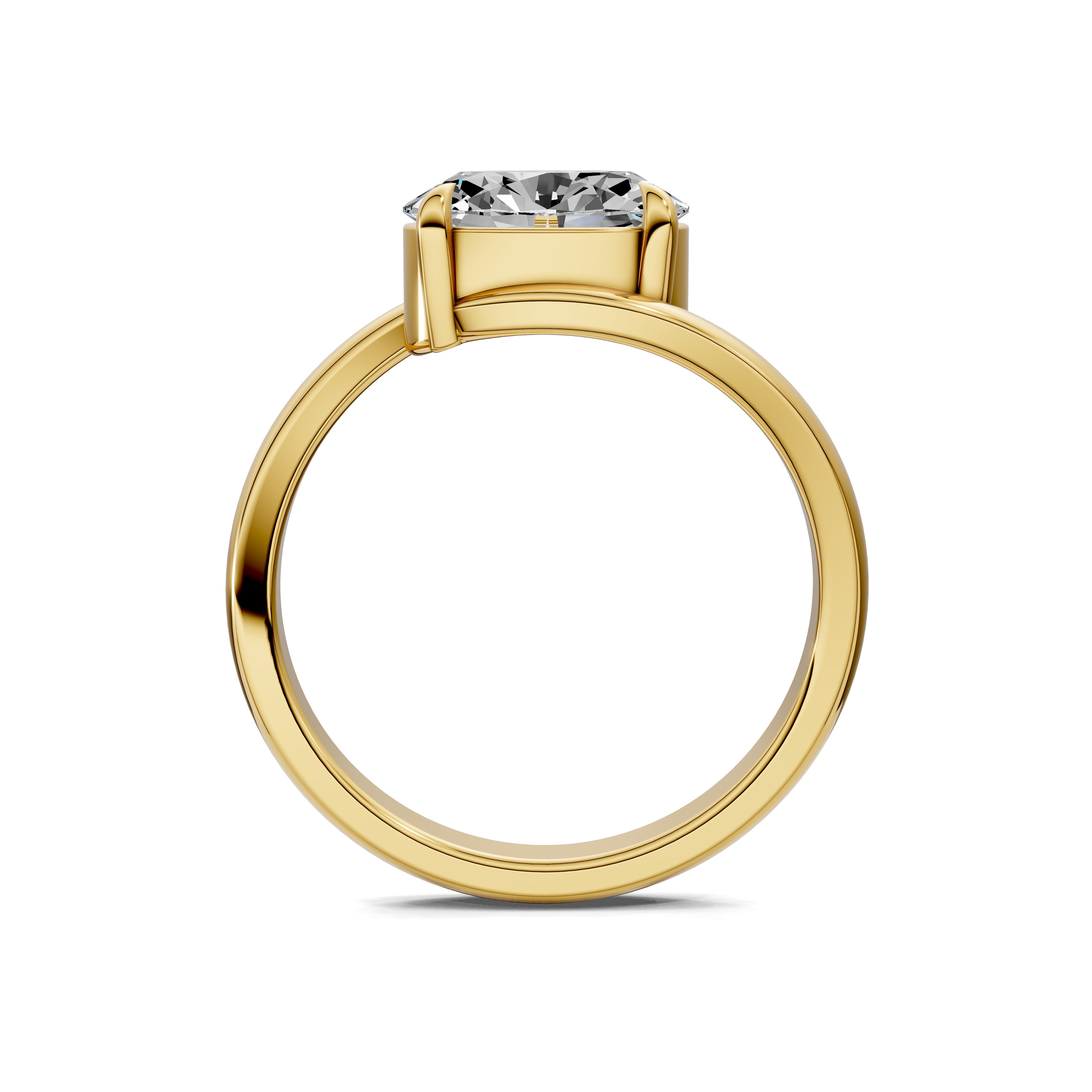 The Nova Sol Oval Diamond Bypass Ring