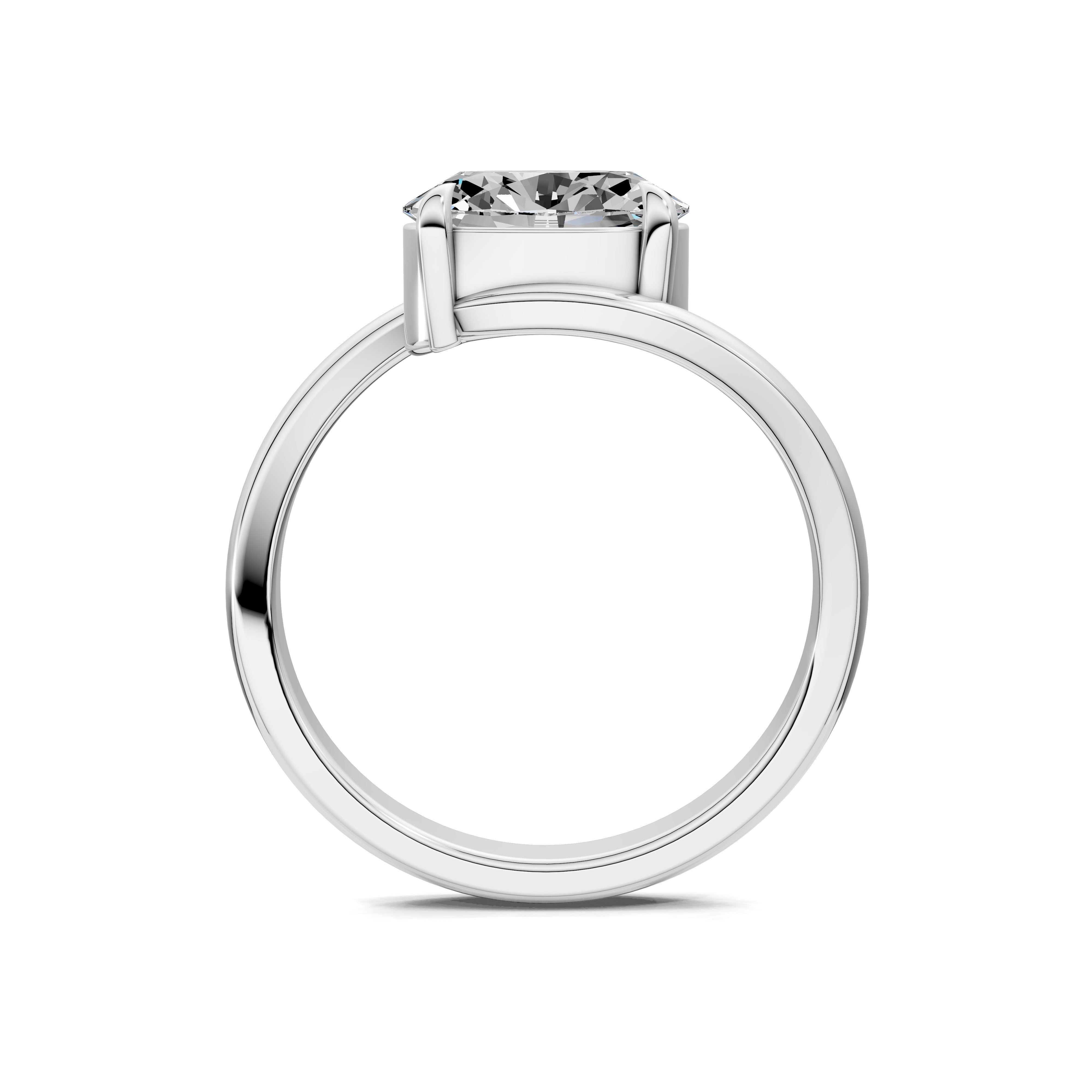 The Nova Sol Oval Diamond Bypass Ring