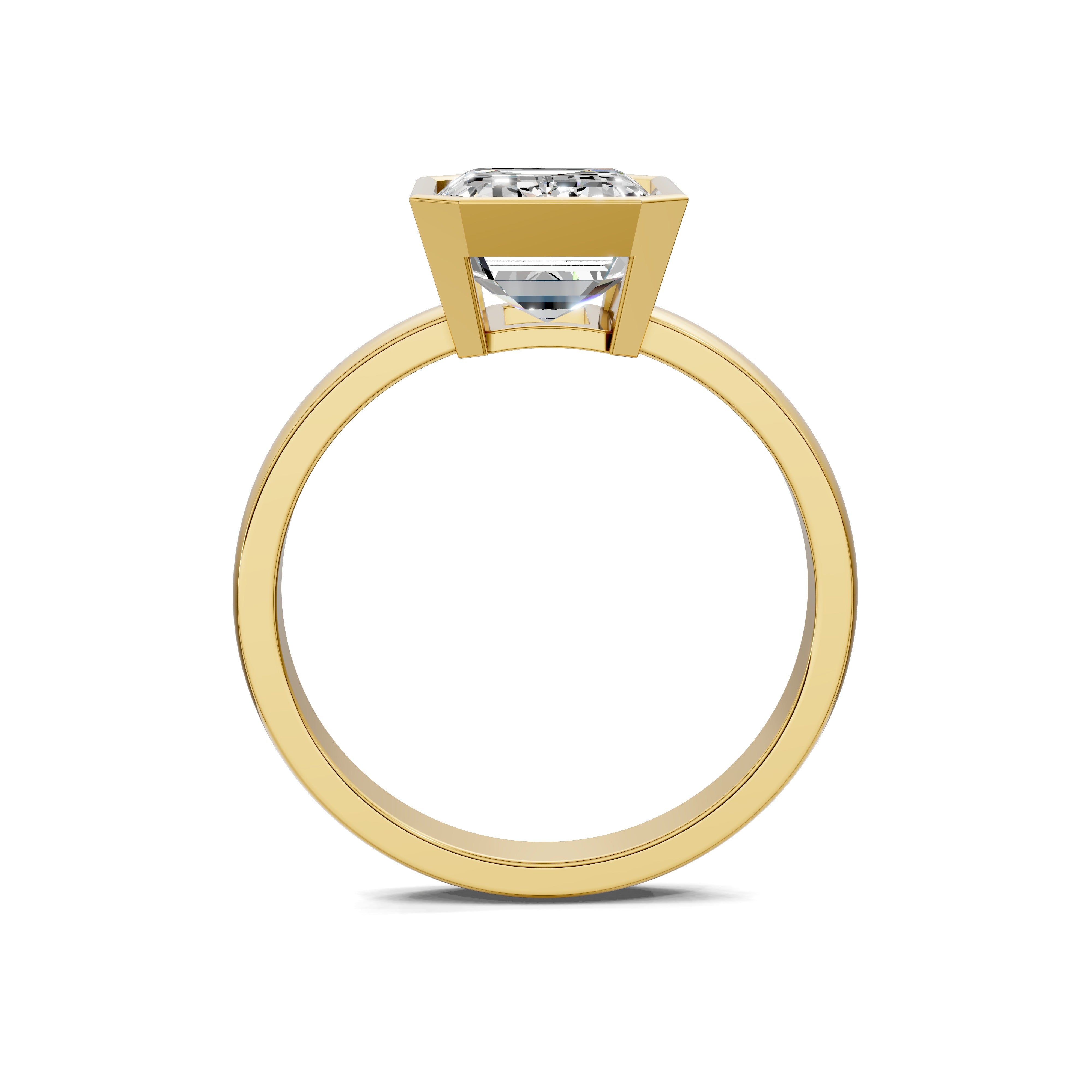 The Orion Bezel Emerald Ring