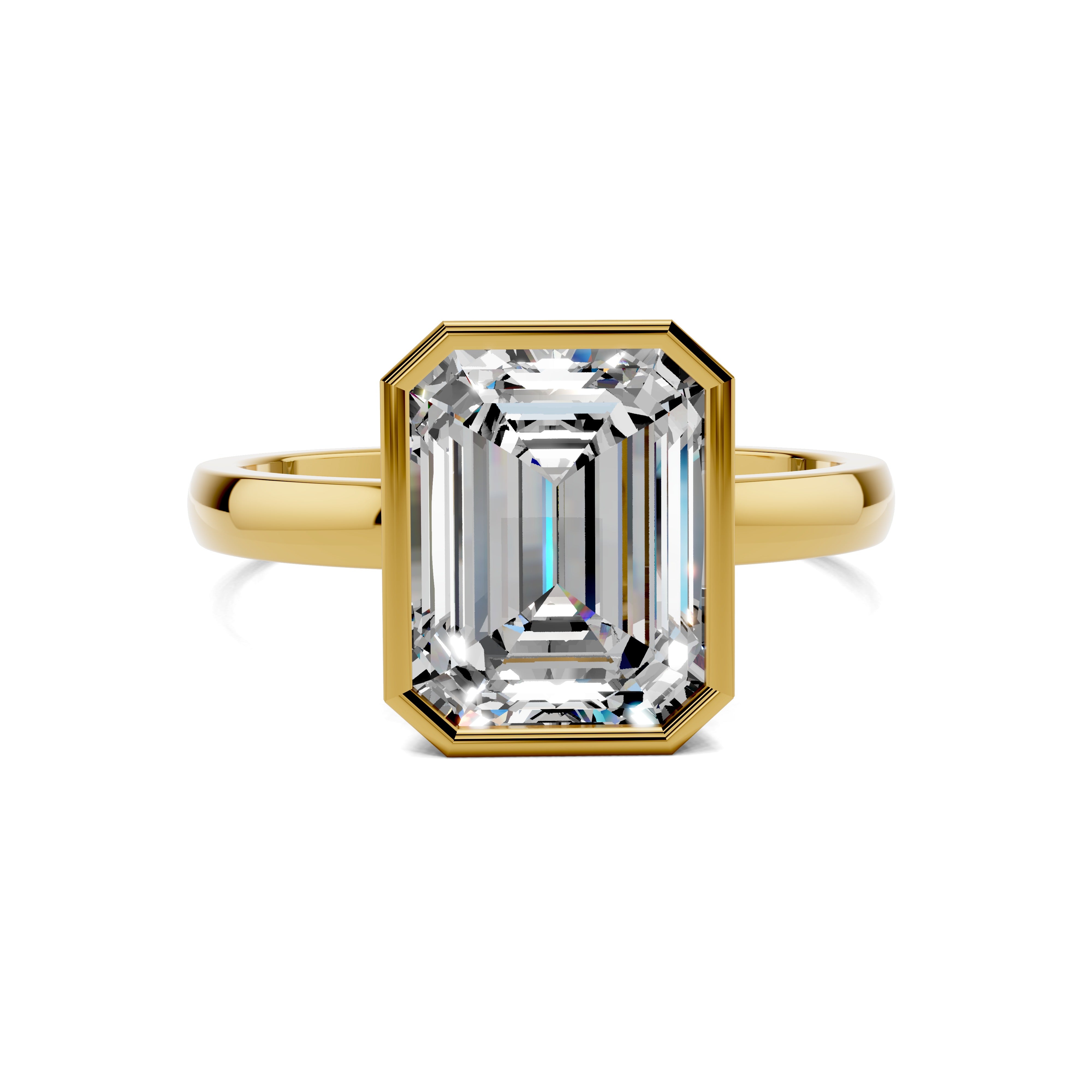 The Orion Bezel Emerald Ring