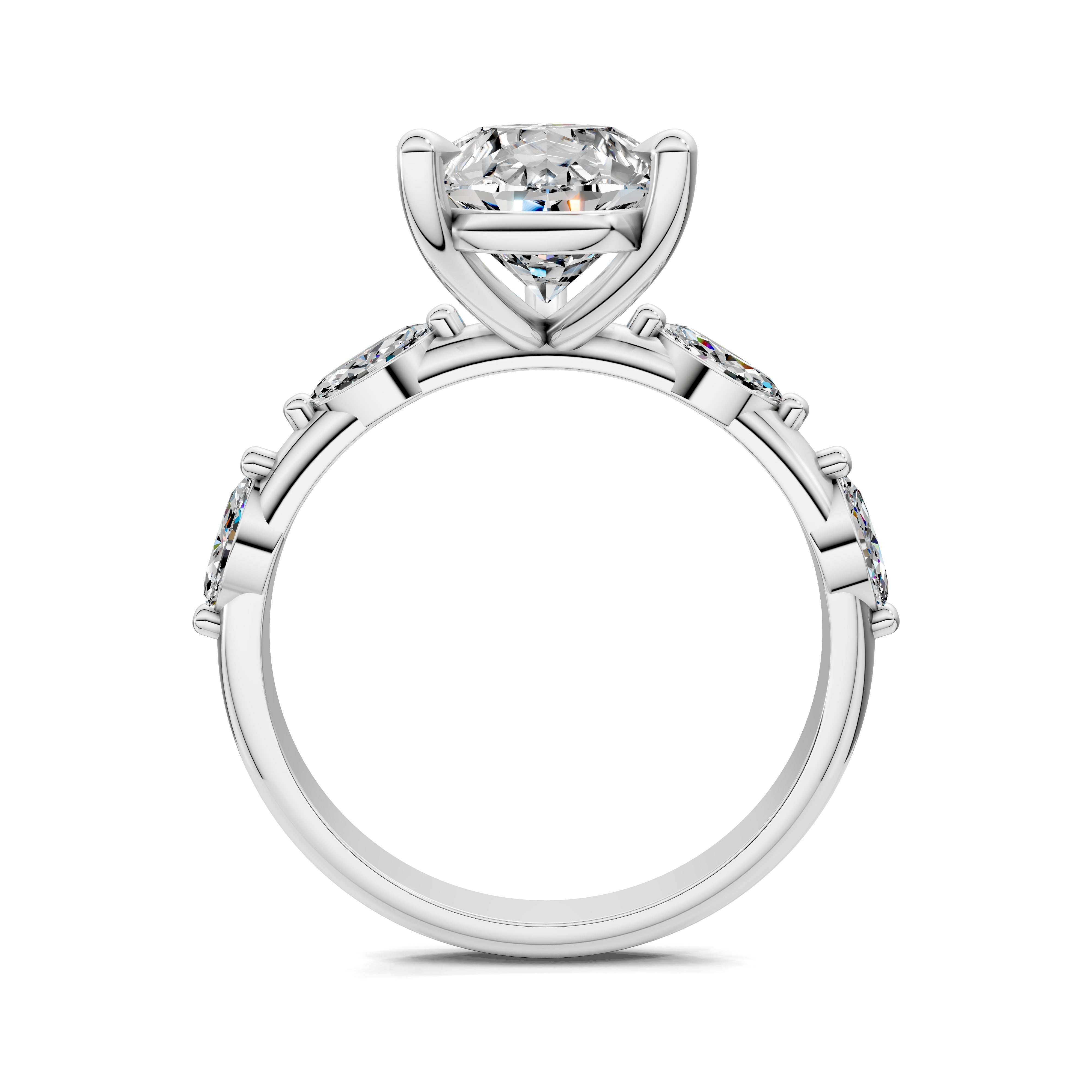 Isadora Pear Sculpted Crescent Ring