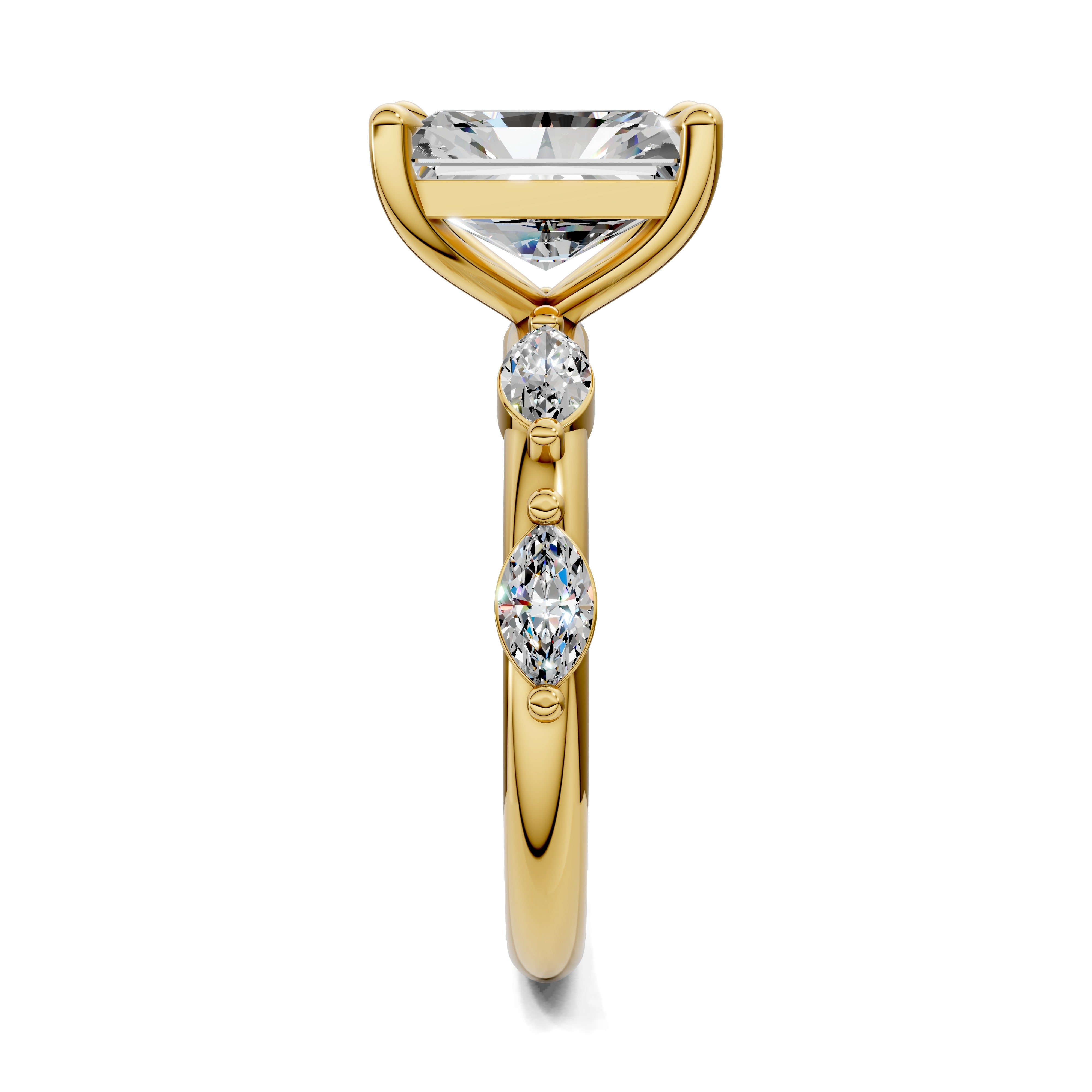 Valora Radiant Sculpted Crescent Ring