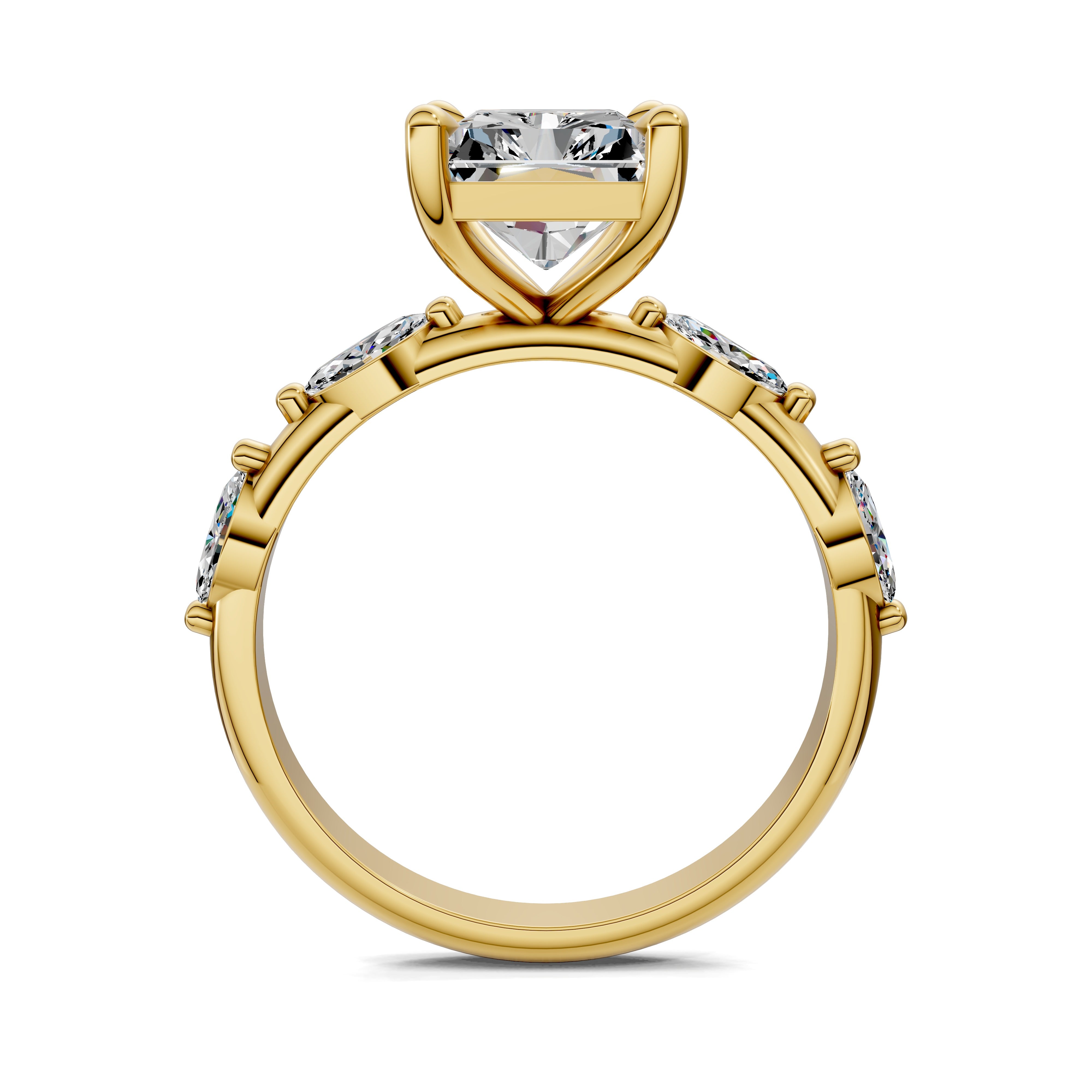 Valora Radiant Sculpted Crescent Ring
