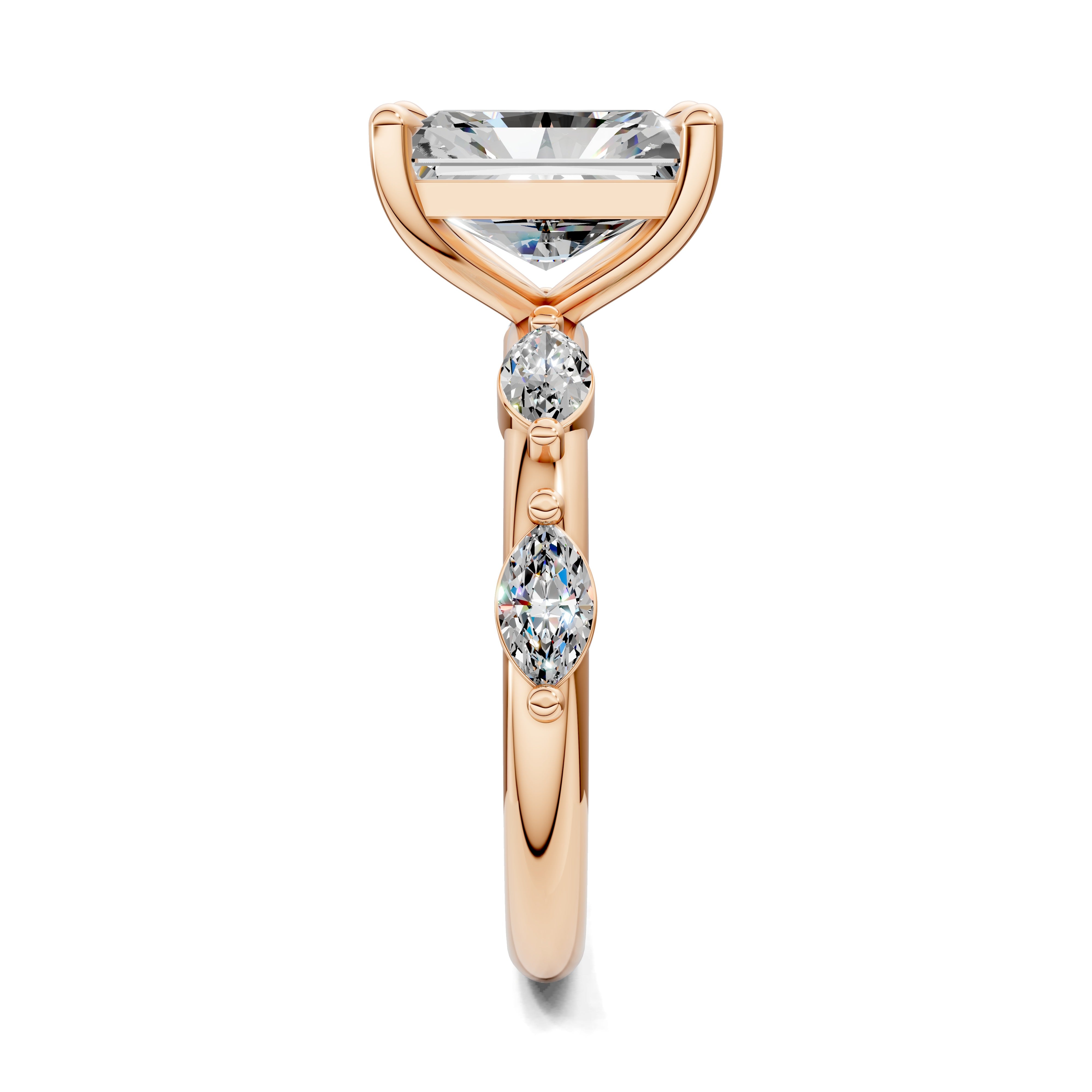 Valora Radiant Sculpted Crescent Ring
