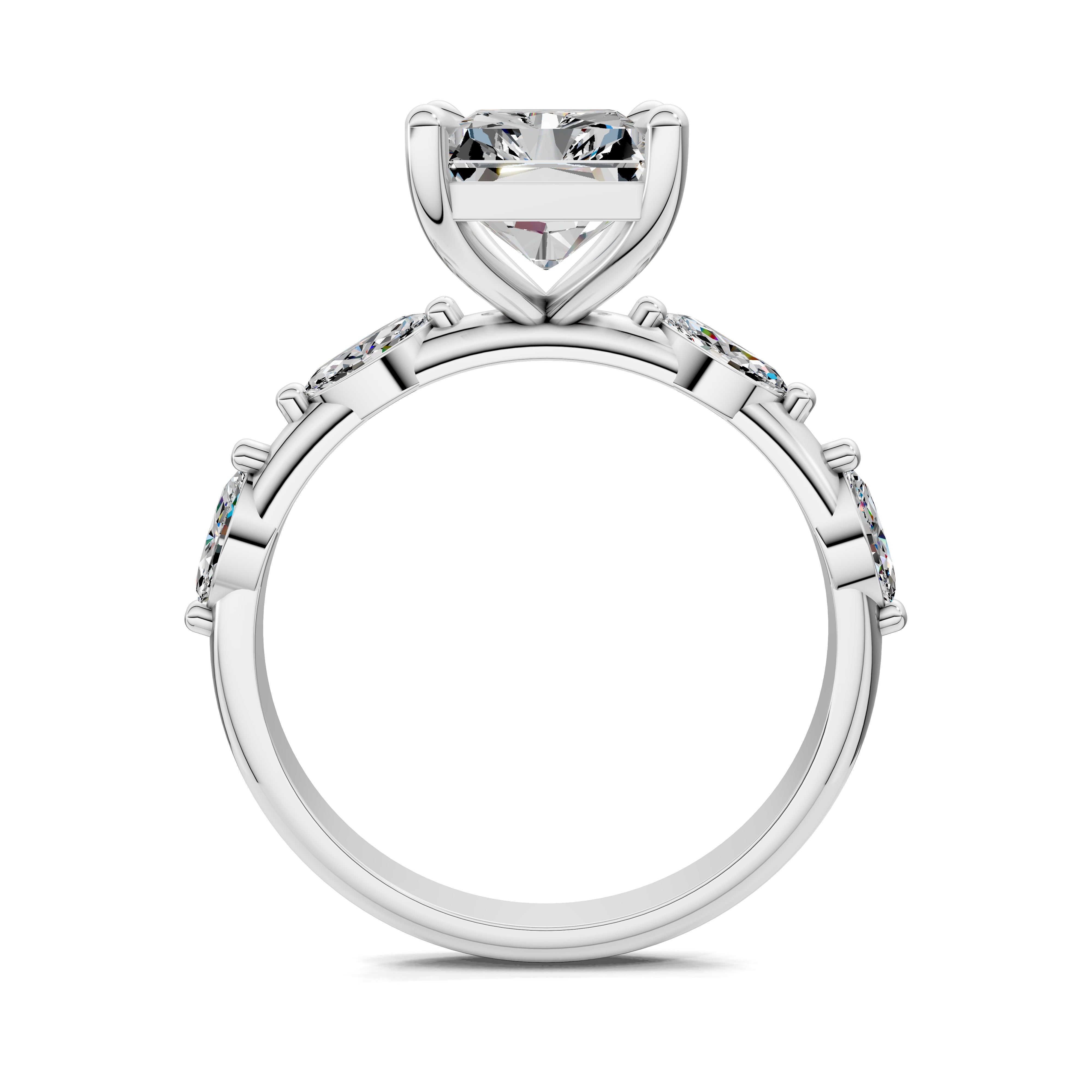 Valora Radiant Sculpted Crescent Ring