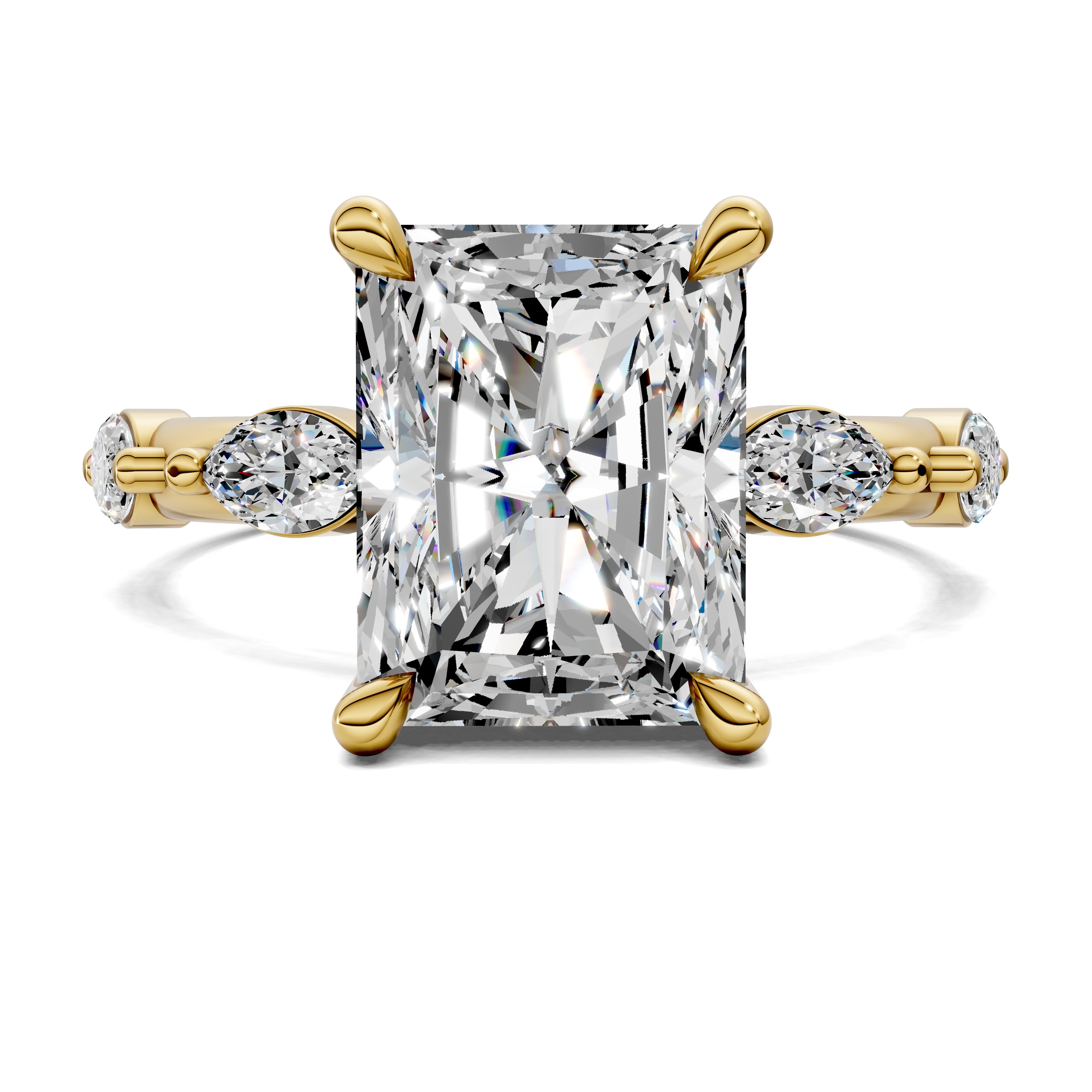 Valora Radiant Sculpted Crescent Ring