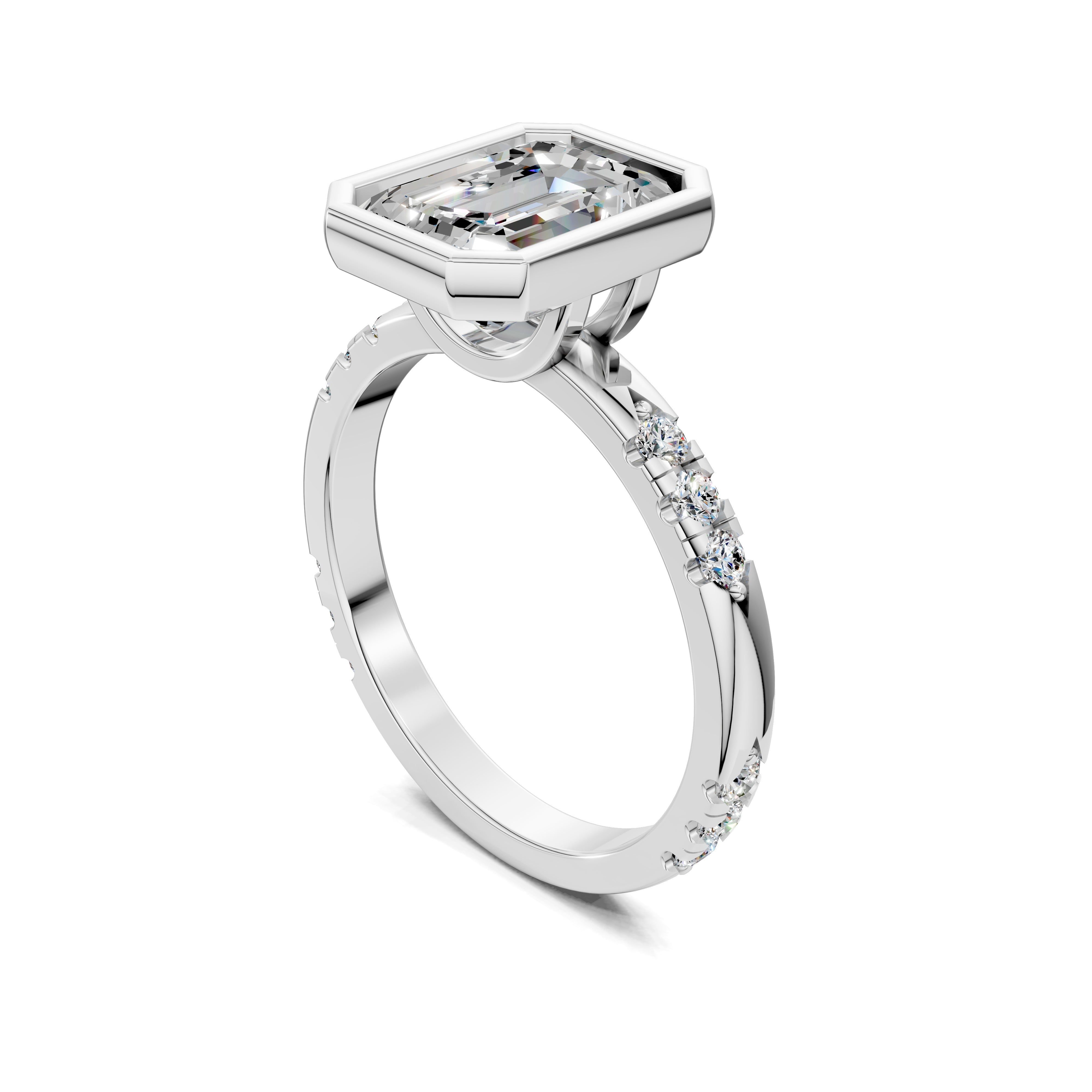 The Seraphelle Emerald Bezel Ring