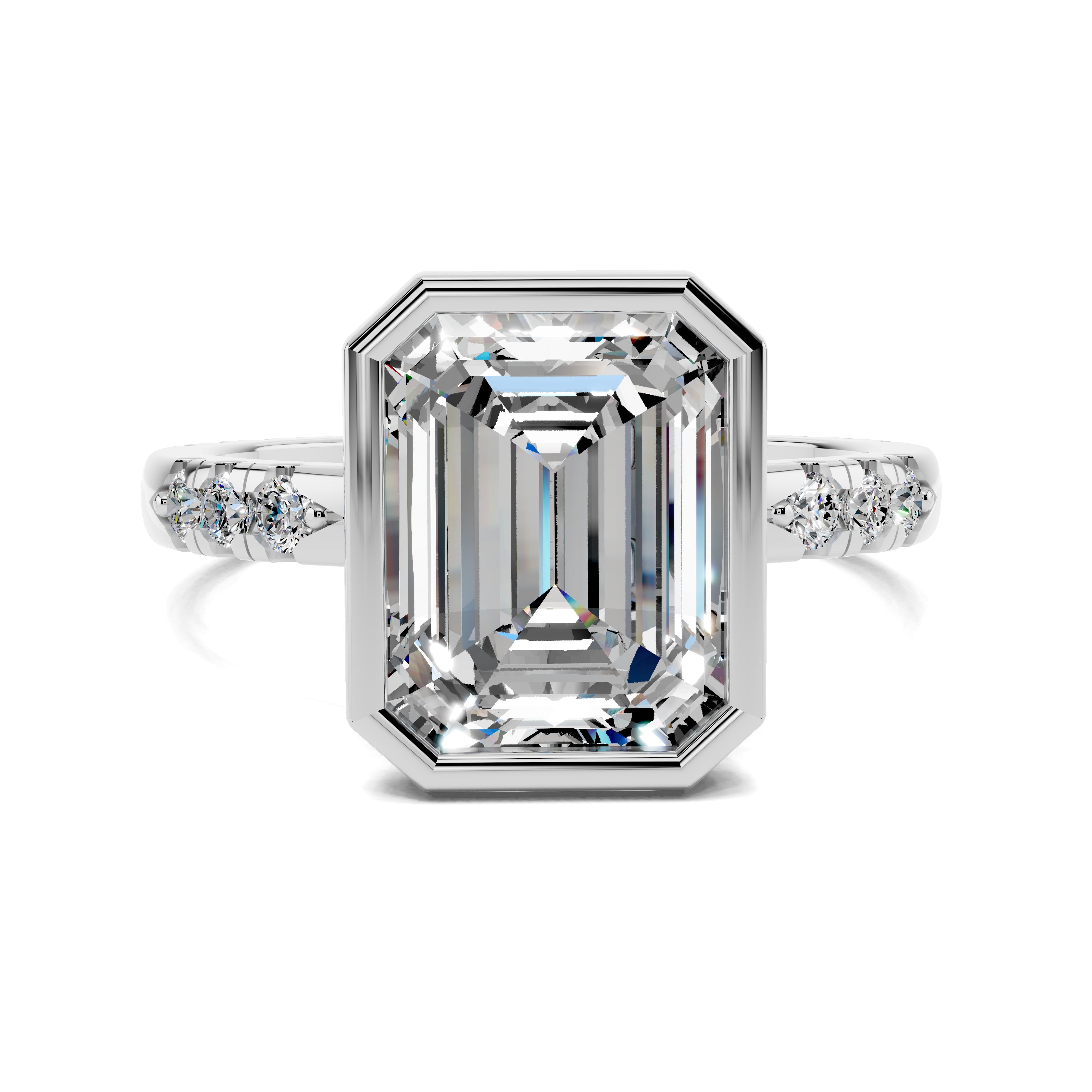 The Seraphelle Emerald Bezel Ring