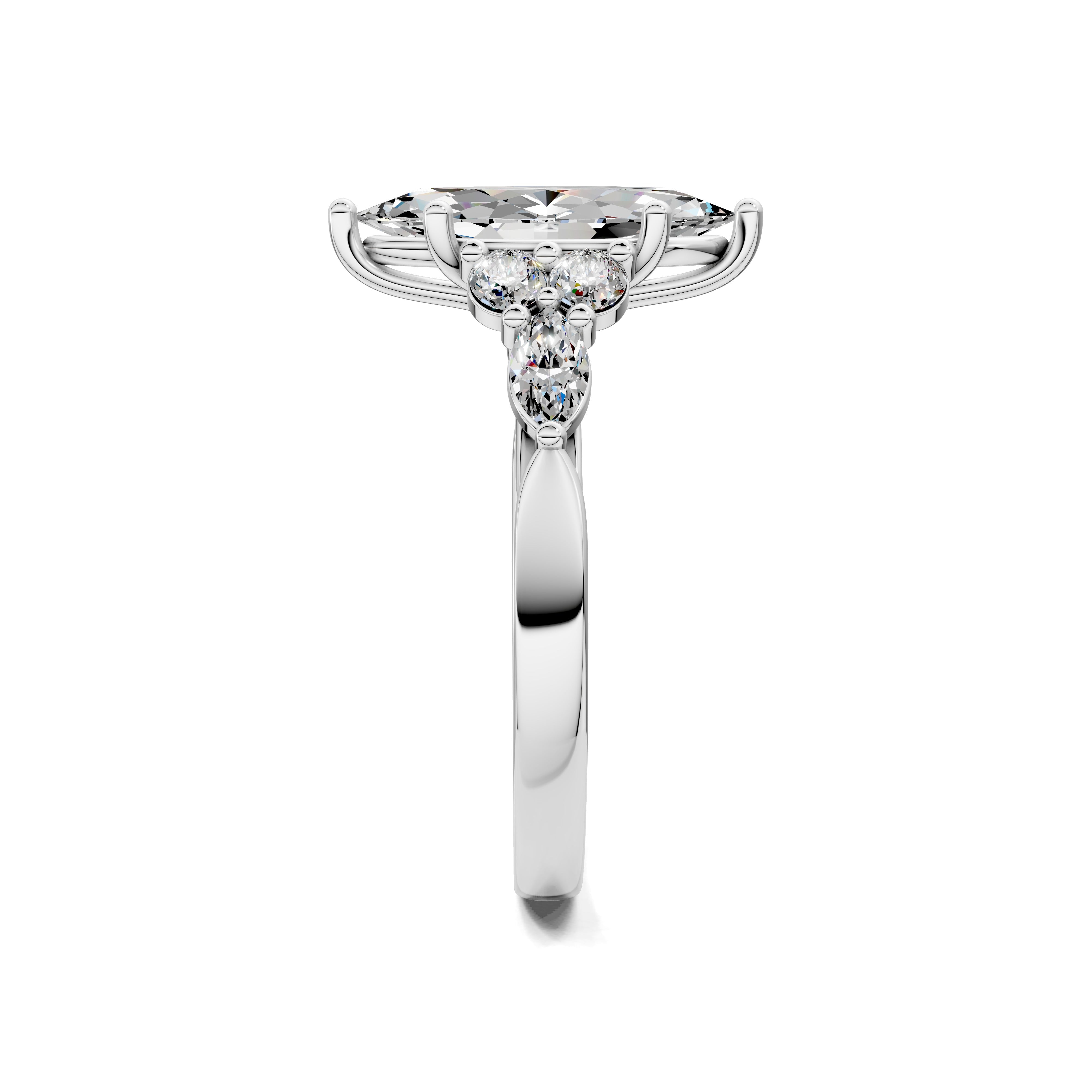 The Lunara Marquise Cluster Ring