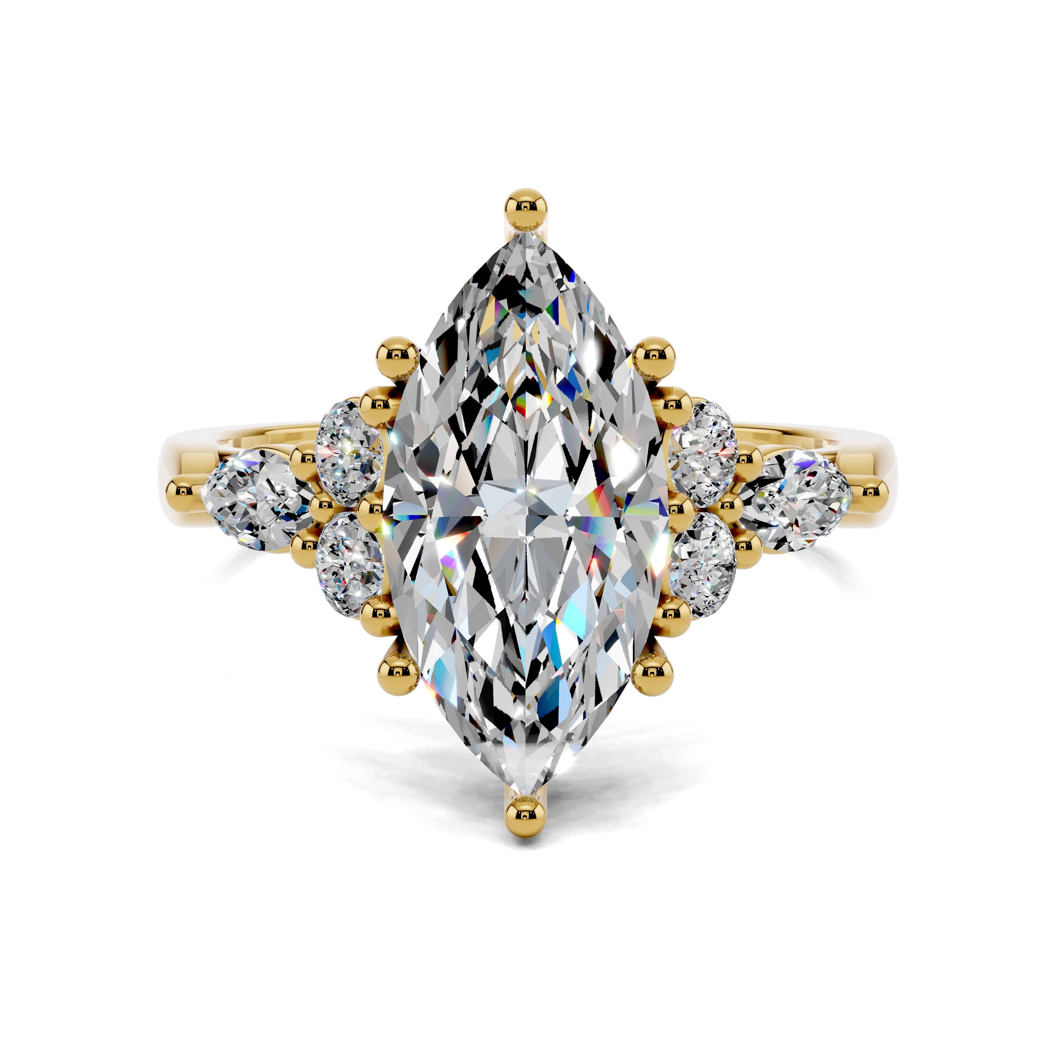The Lunara Marquise Cluster Ring