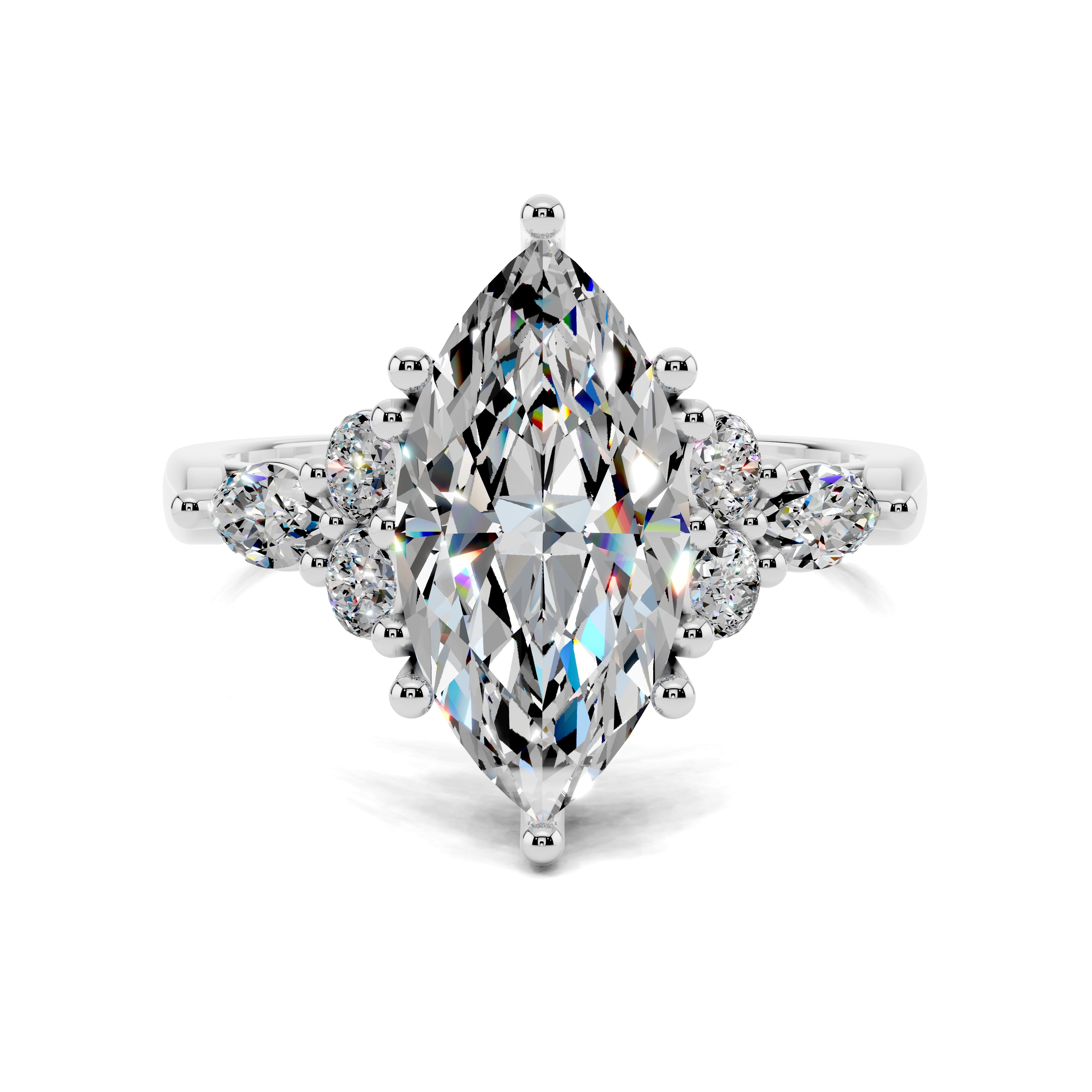 The Lunara Marquise Cluster Ring