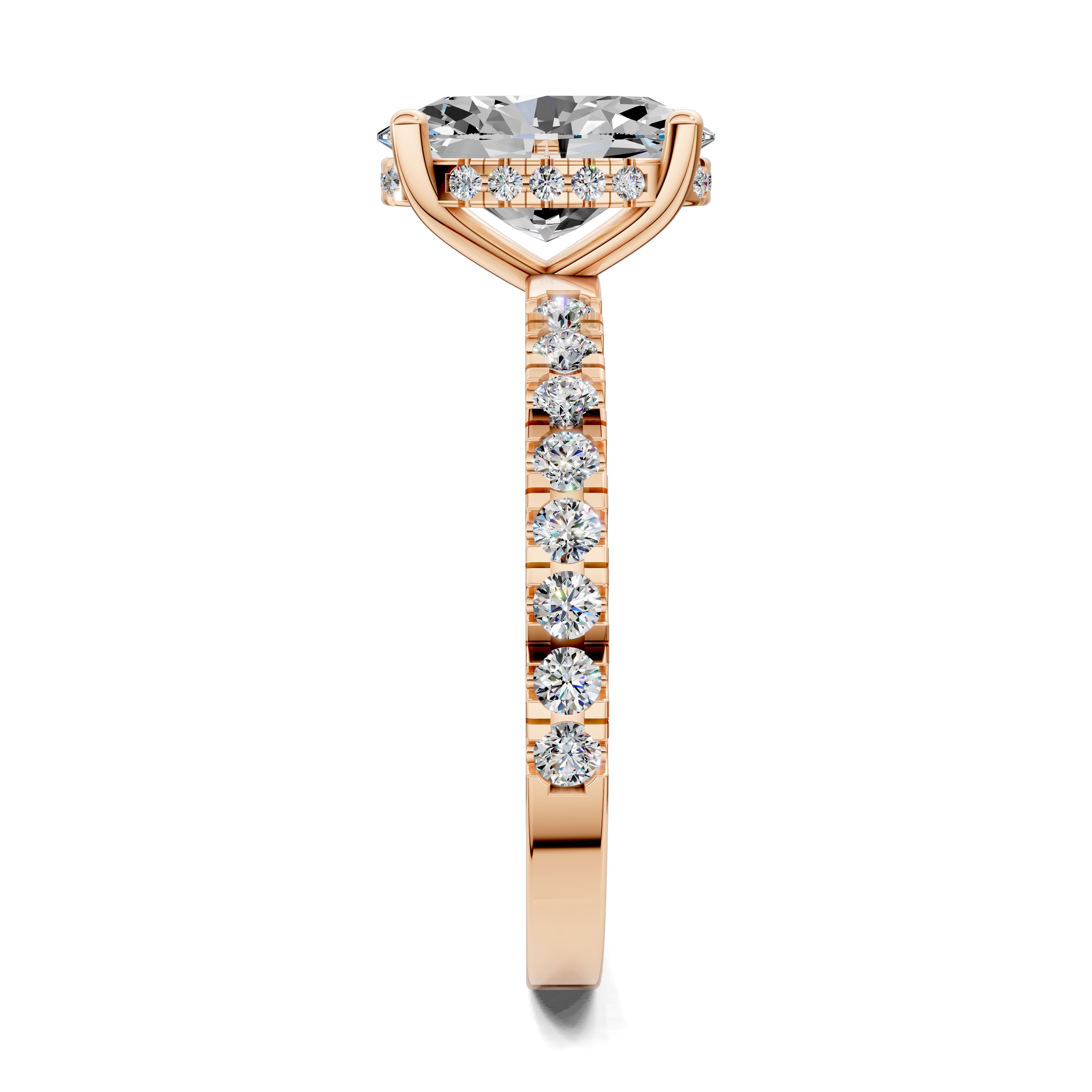 Lumina Semi Pavé Hidden Halo Ring