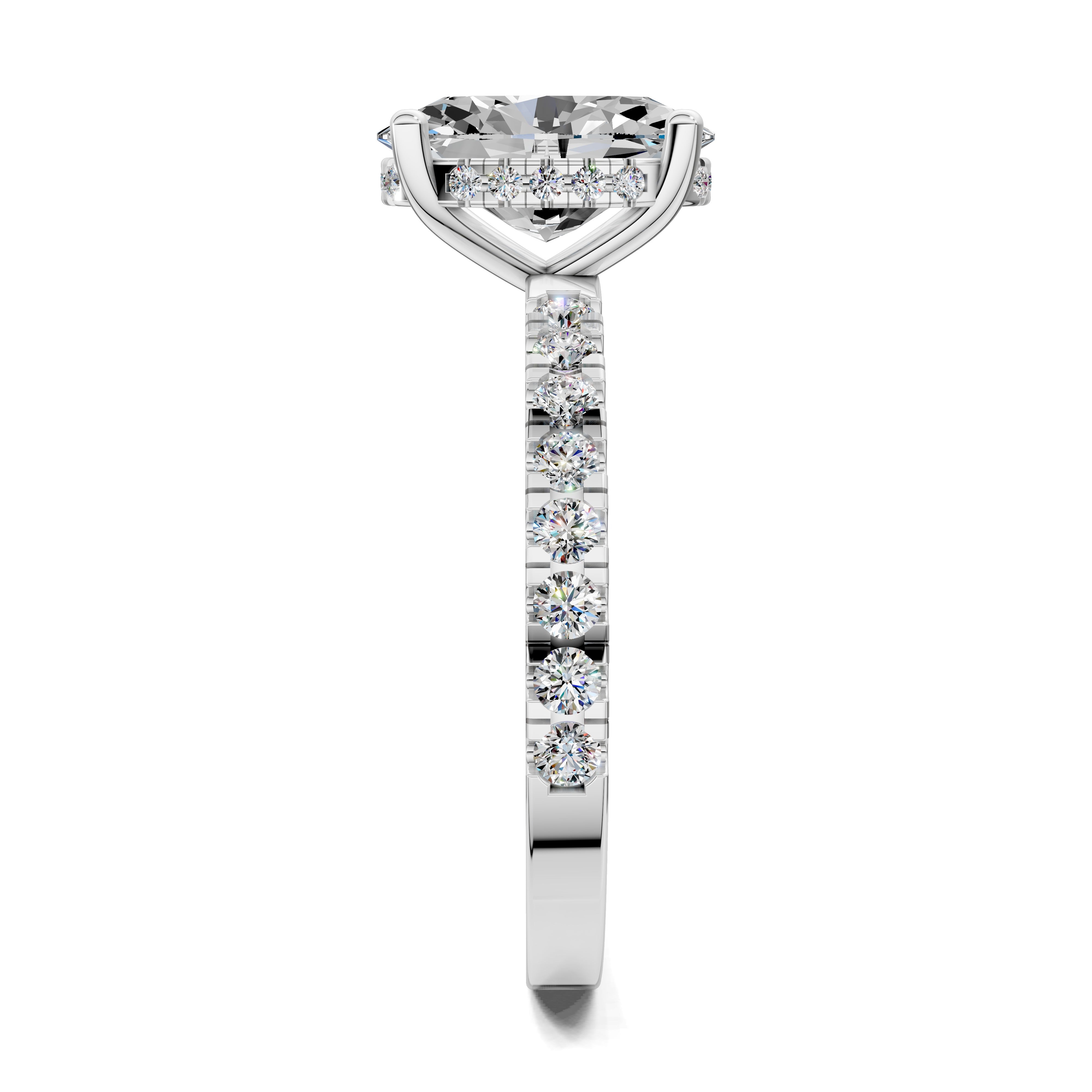Lumina Semi Pavé Hidden Halo Ring