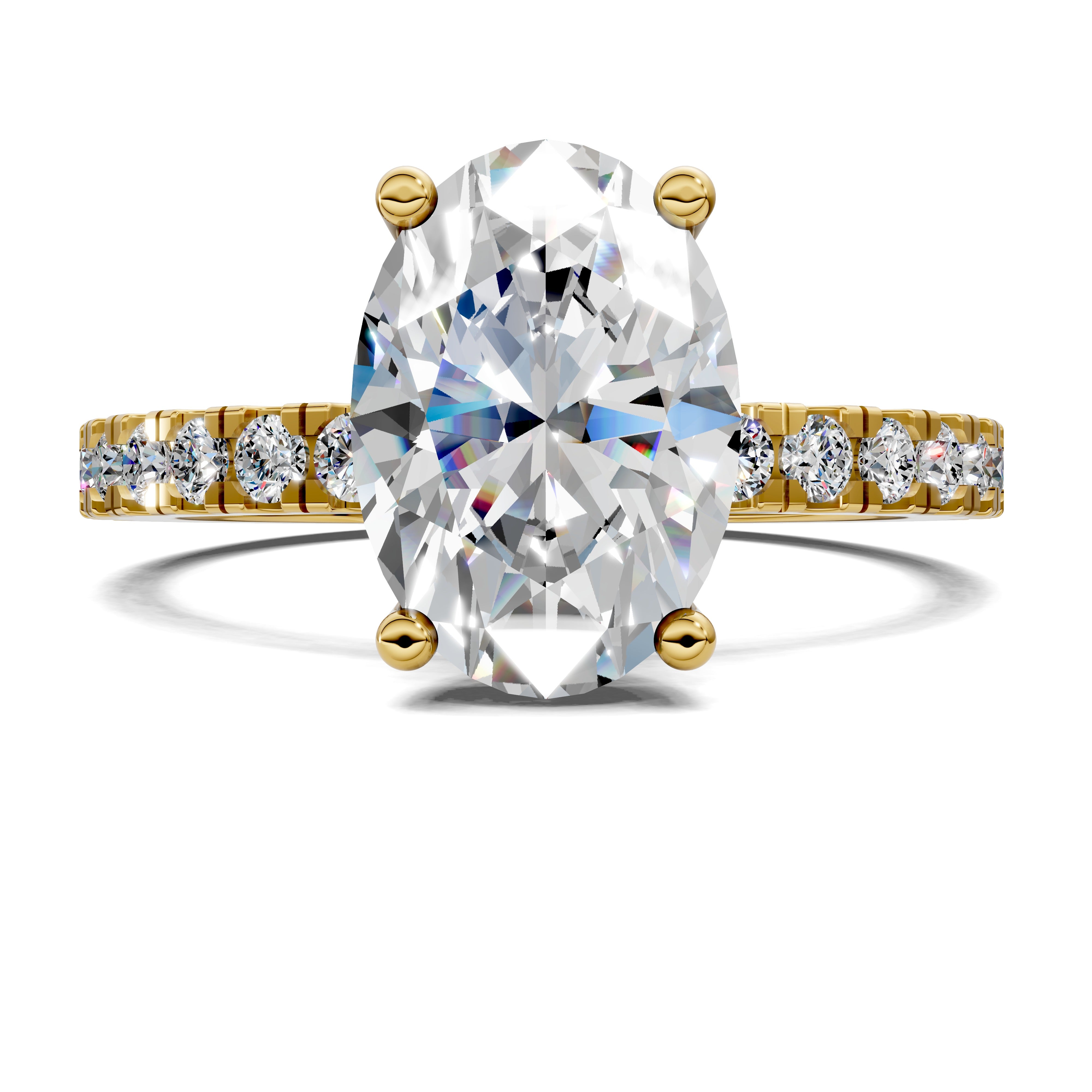 Lumina Semi Pavé Hidden Halo Ring