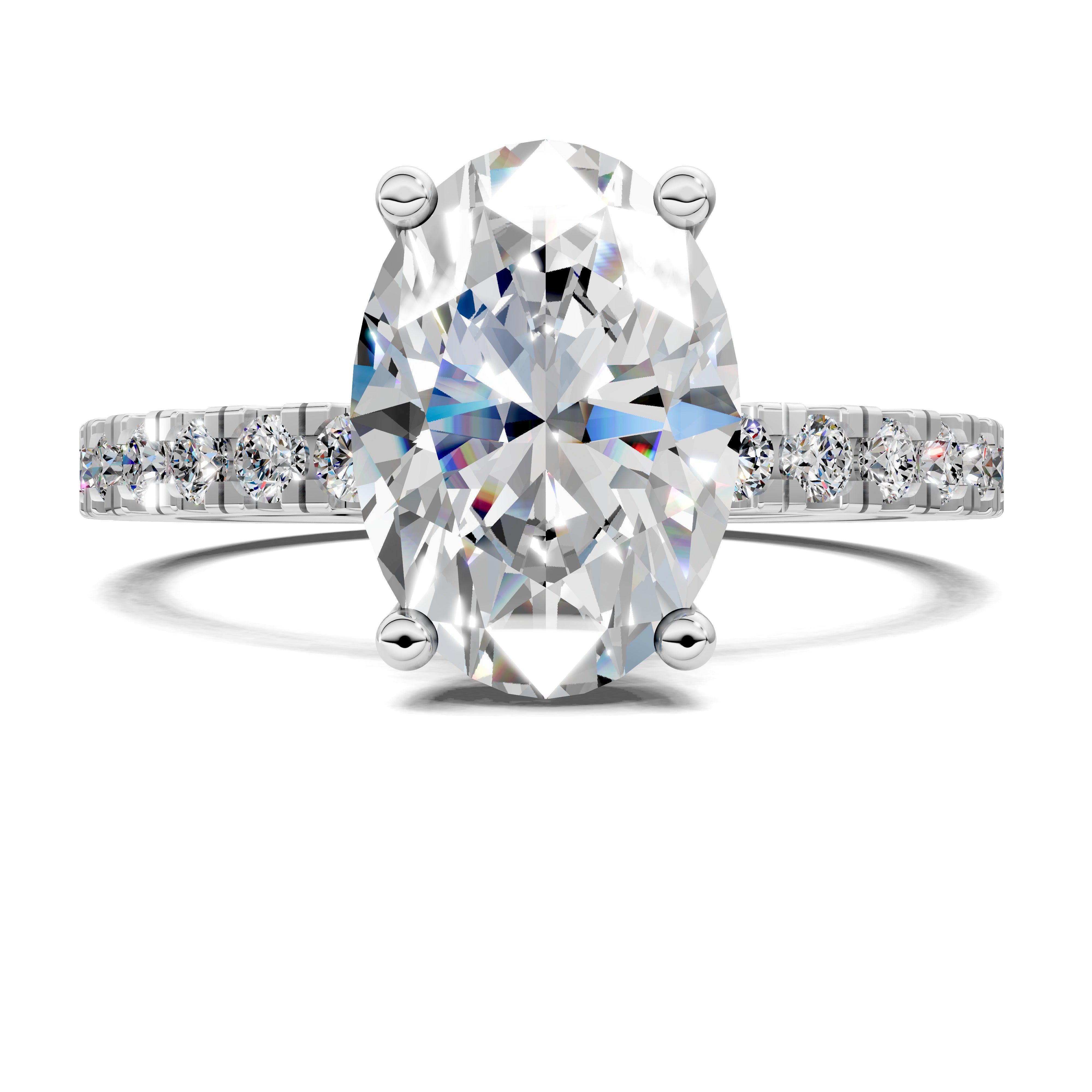 Lumina Semi Pavé Hidden Halo Ring