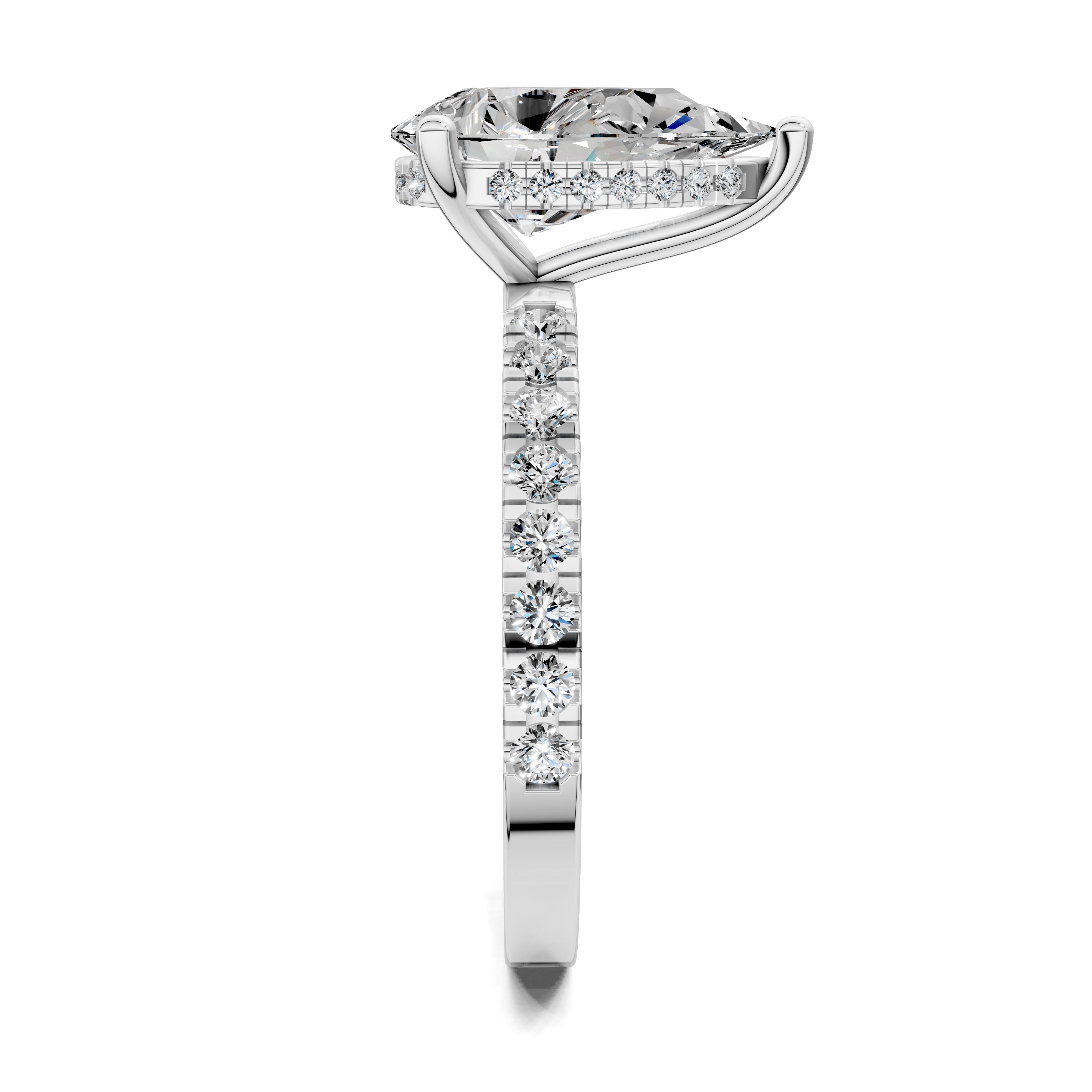 Solene Semi Pavé Hidden Halo Ring