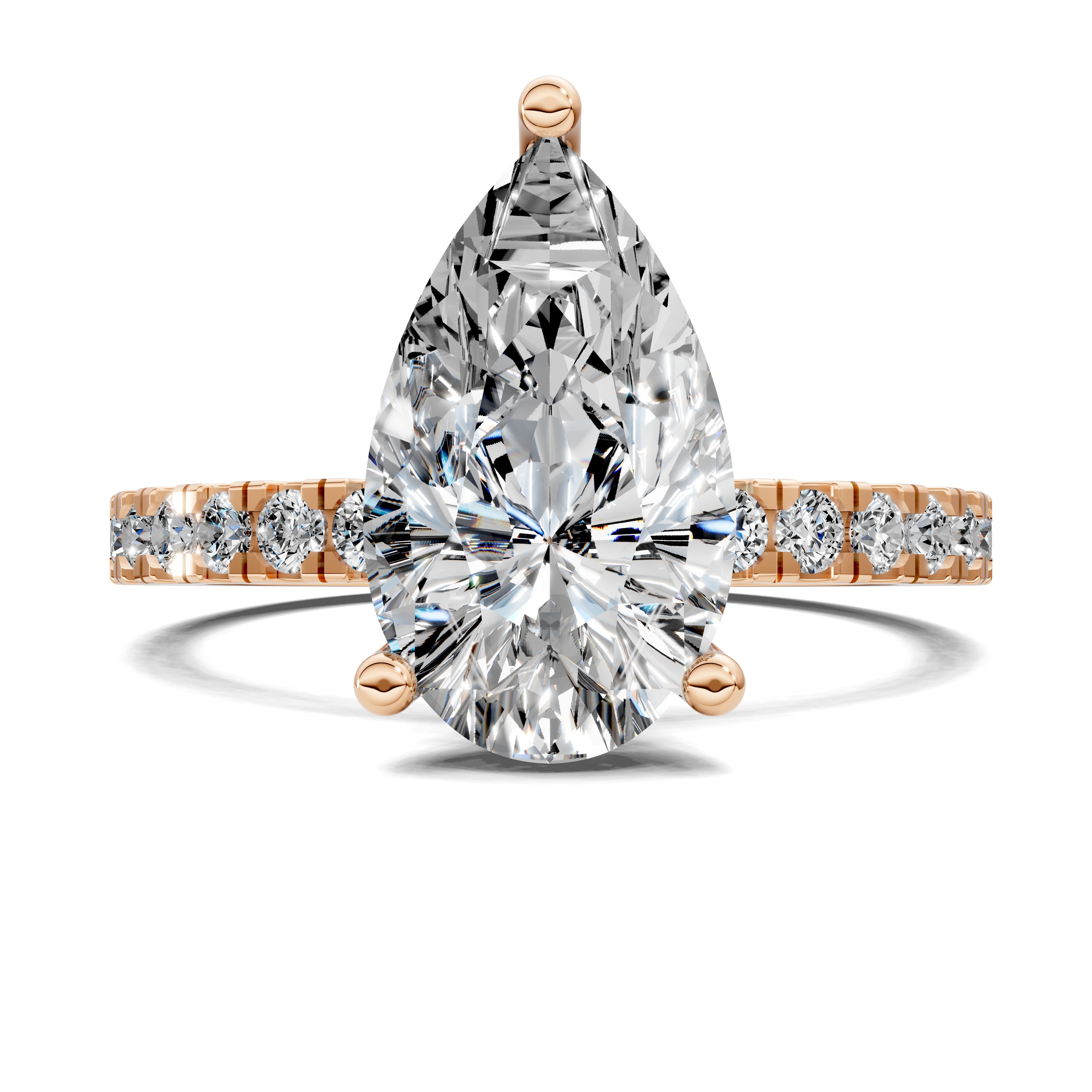 Solene Semi Pavé Hidden Halo Ring