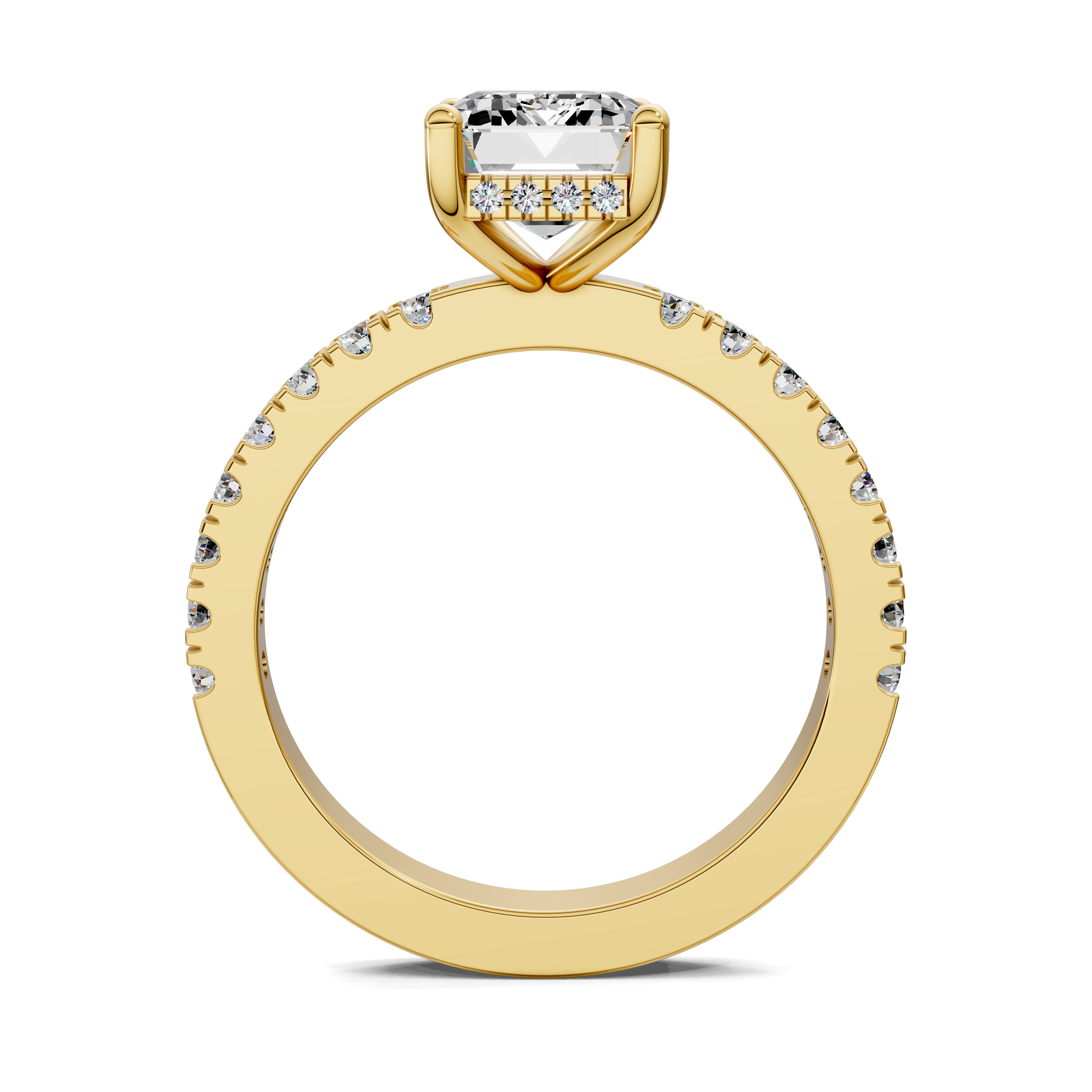 Marcella Semi Pavé Hidden Halo Ring