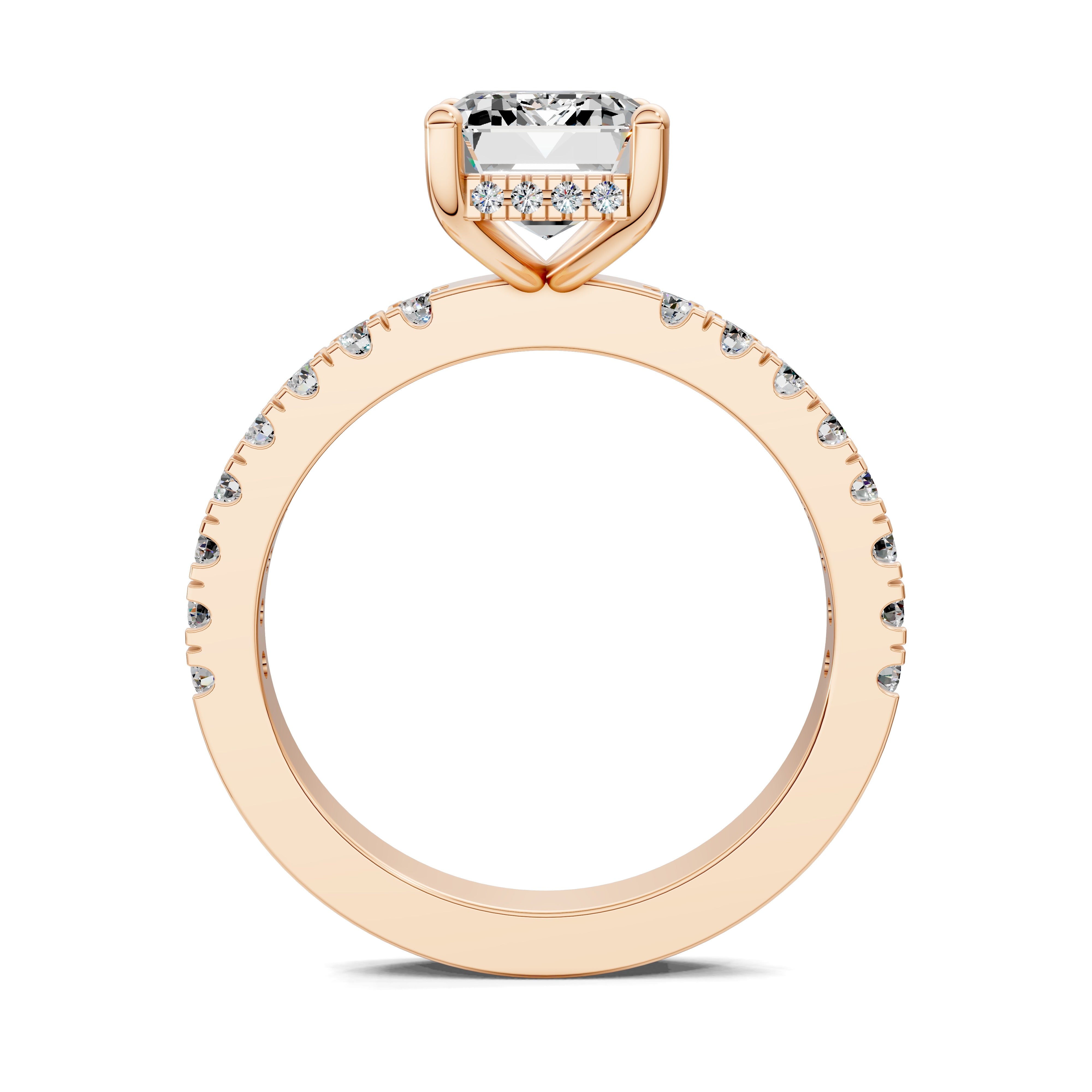 Marcella Semi Pavé Hidden Halo Ring