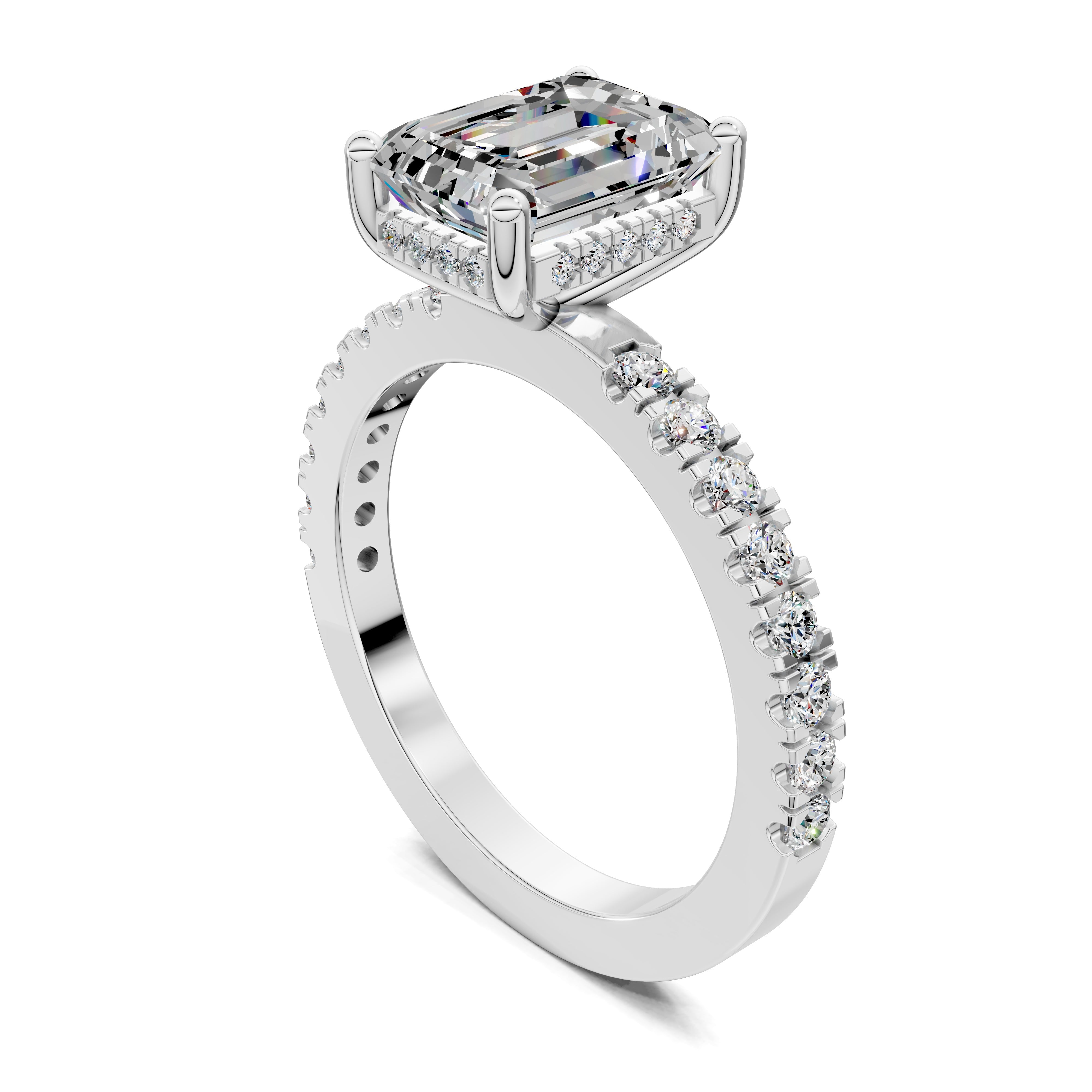 Marcella Semi Pavé Hidden Halo Ring