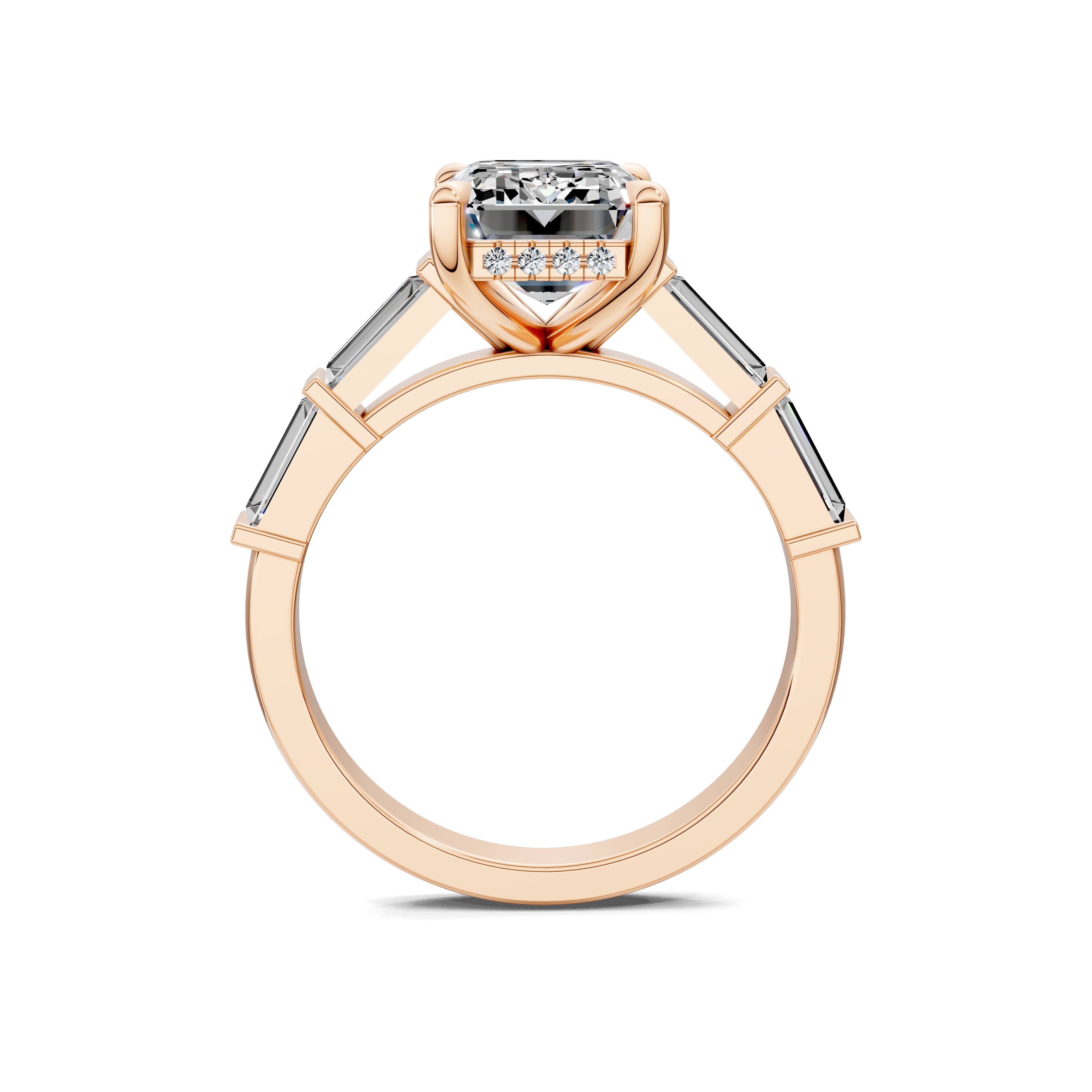 The Virelai Emerald Baguette Pavé Ring