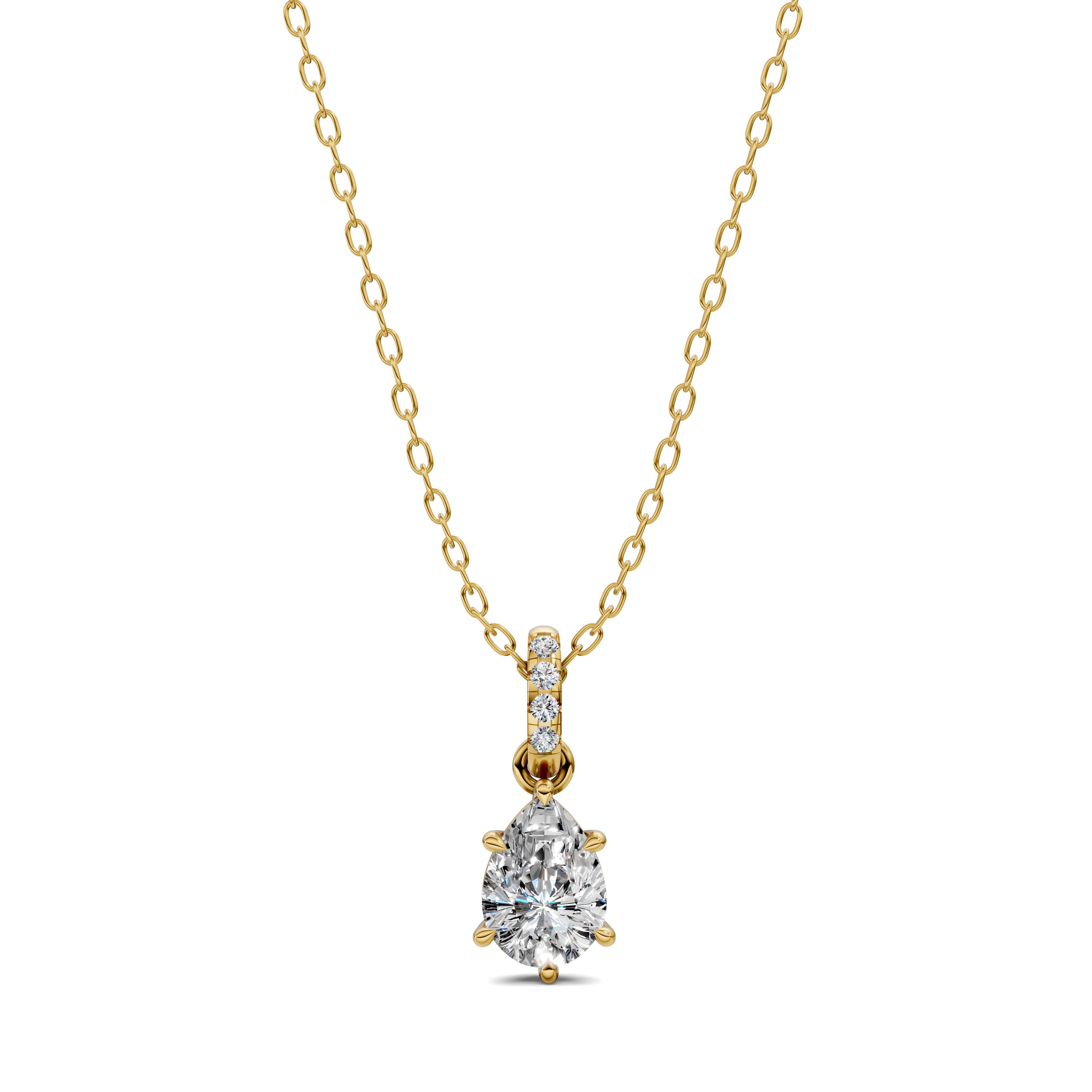 Pear Pavé Bail Pendant (1.50 CTW)