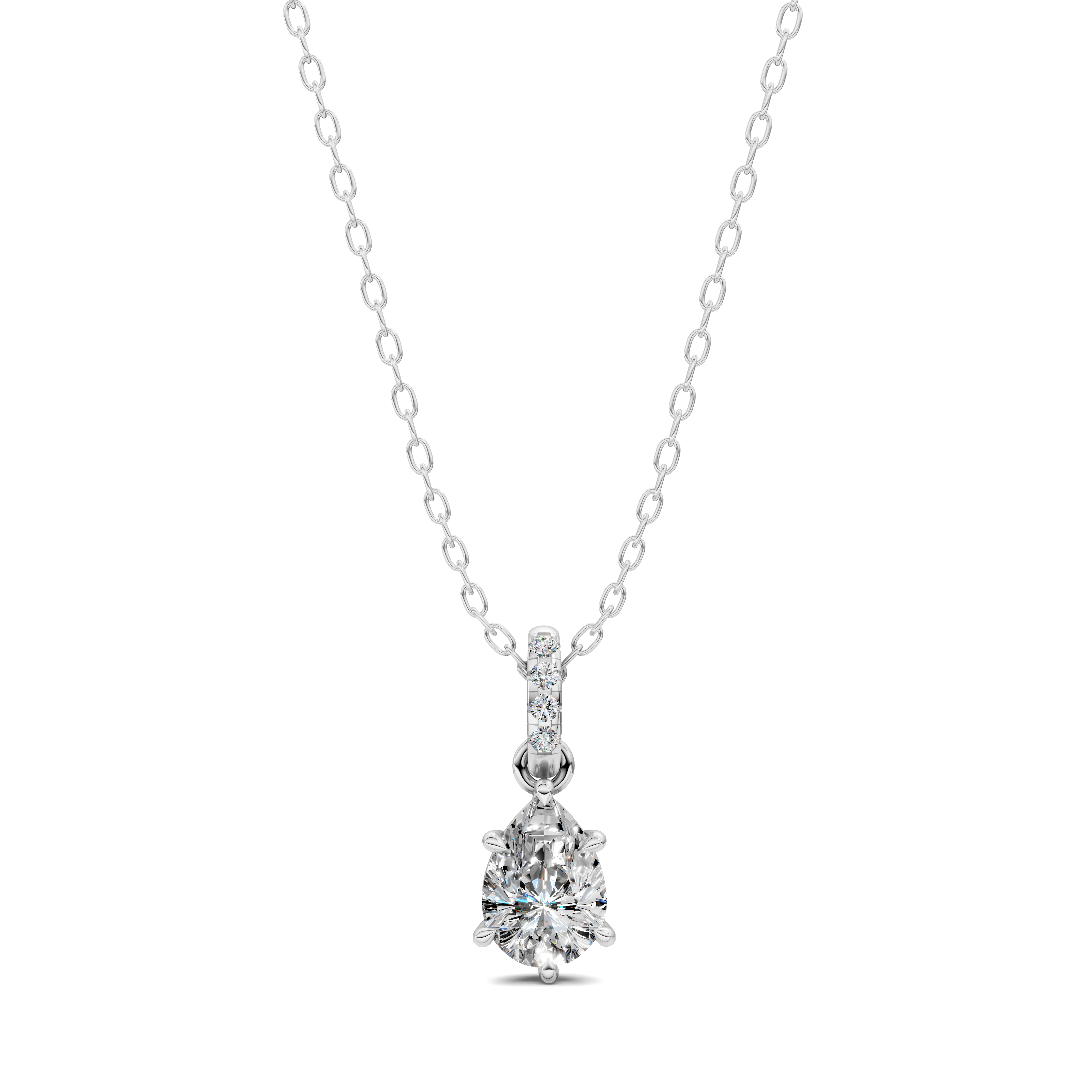 Pear Pavé Bail Pendant (1.50 CTW)