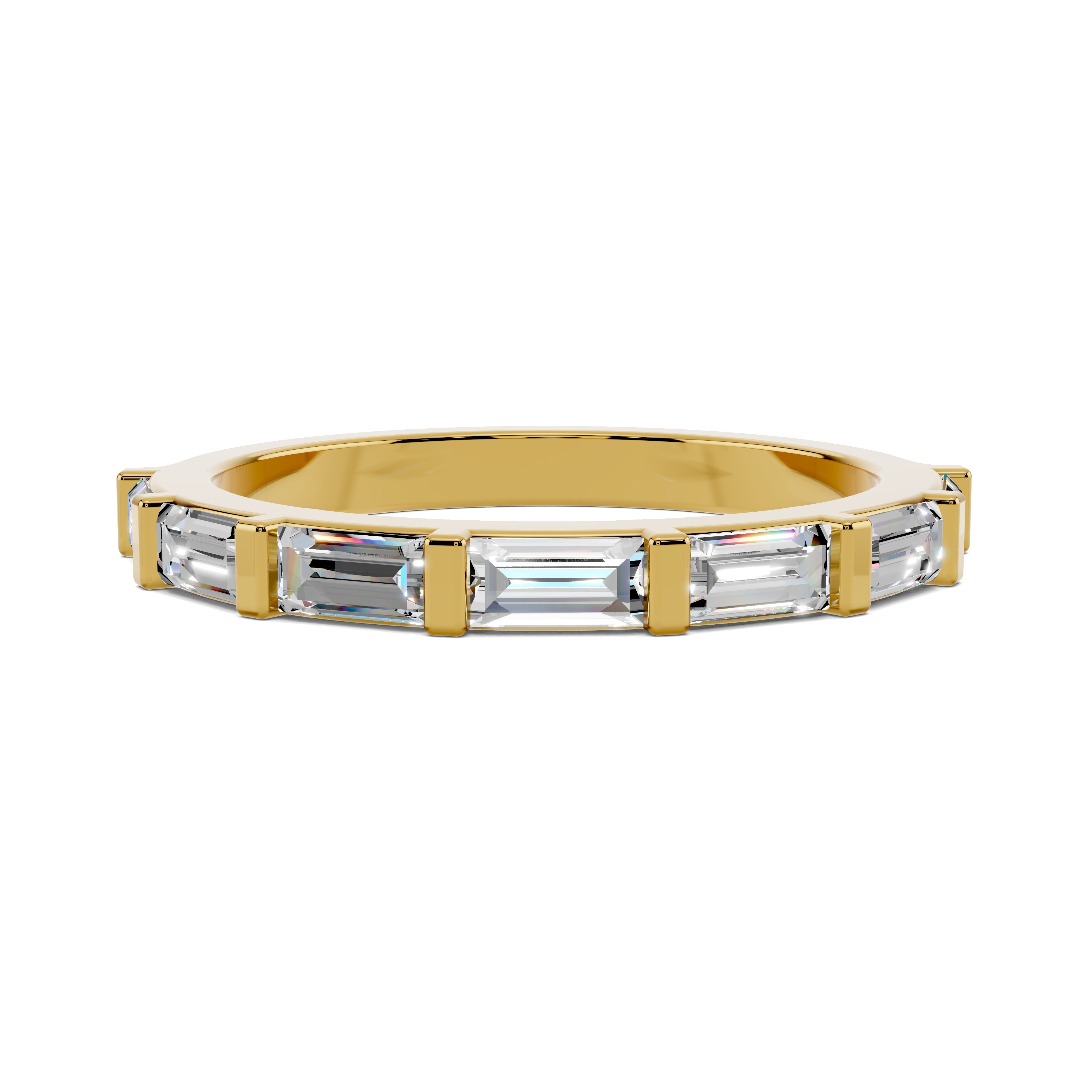 Camille Bar-Set Baguette Wedding Ring