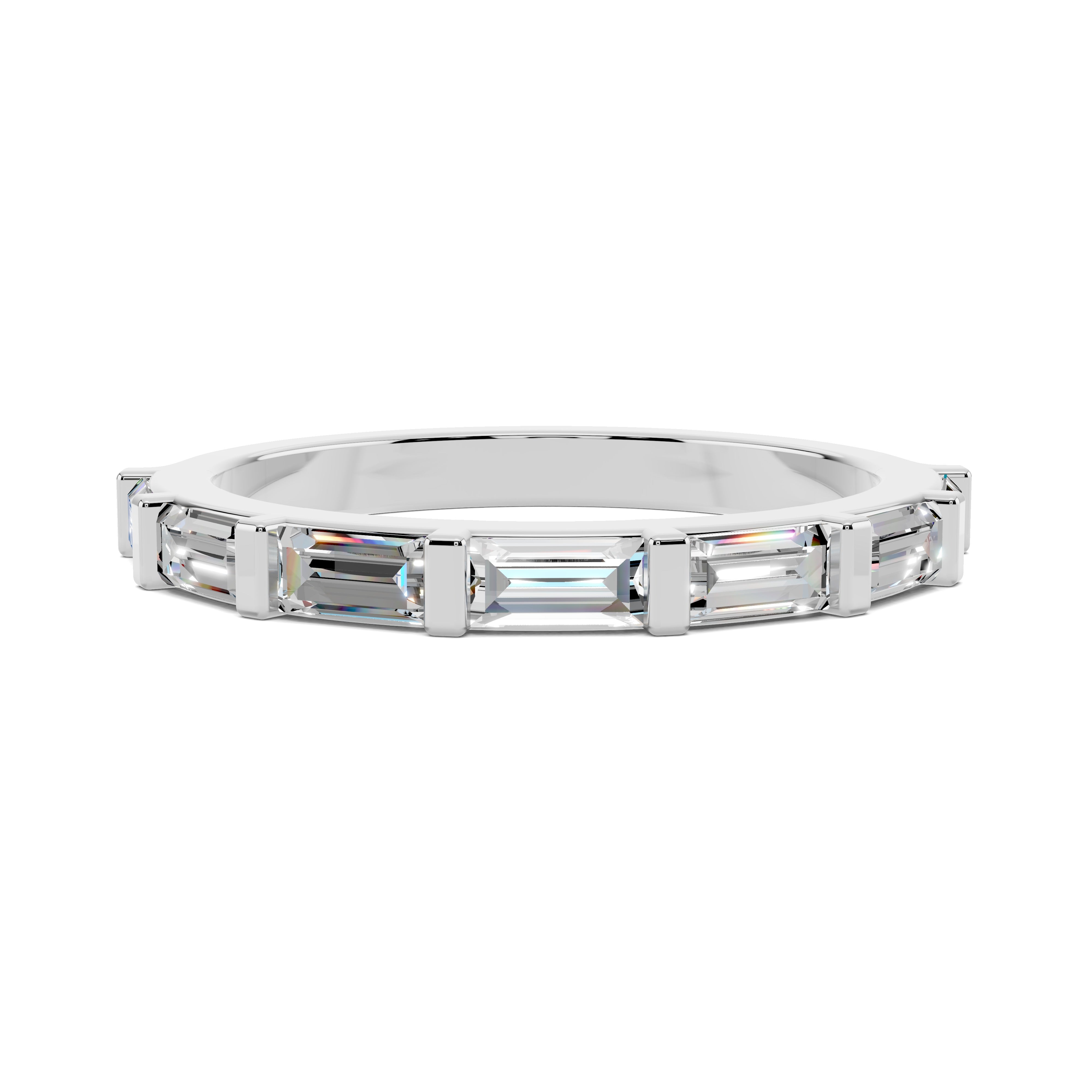 Camille Bar-Set Baguette Wedding Ring