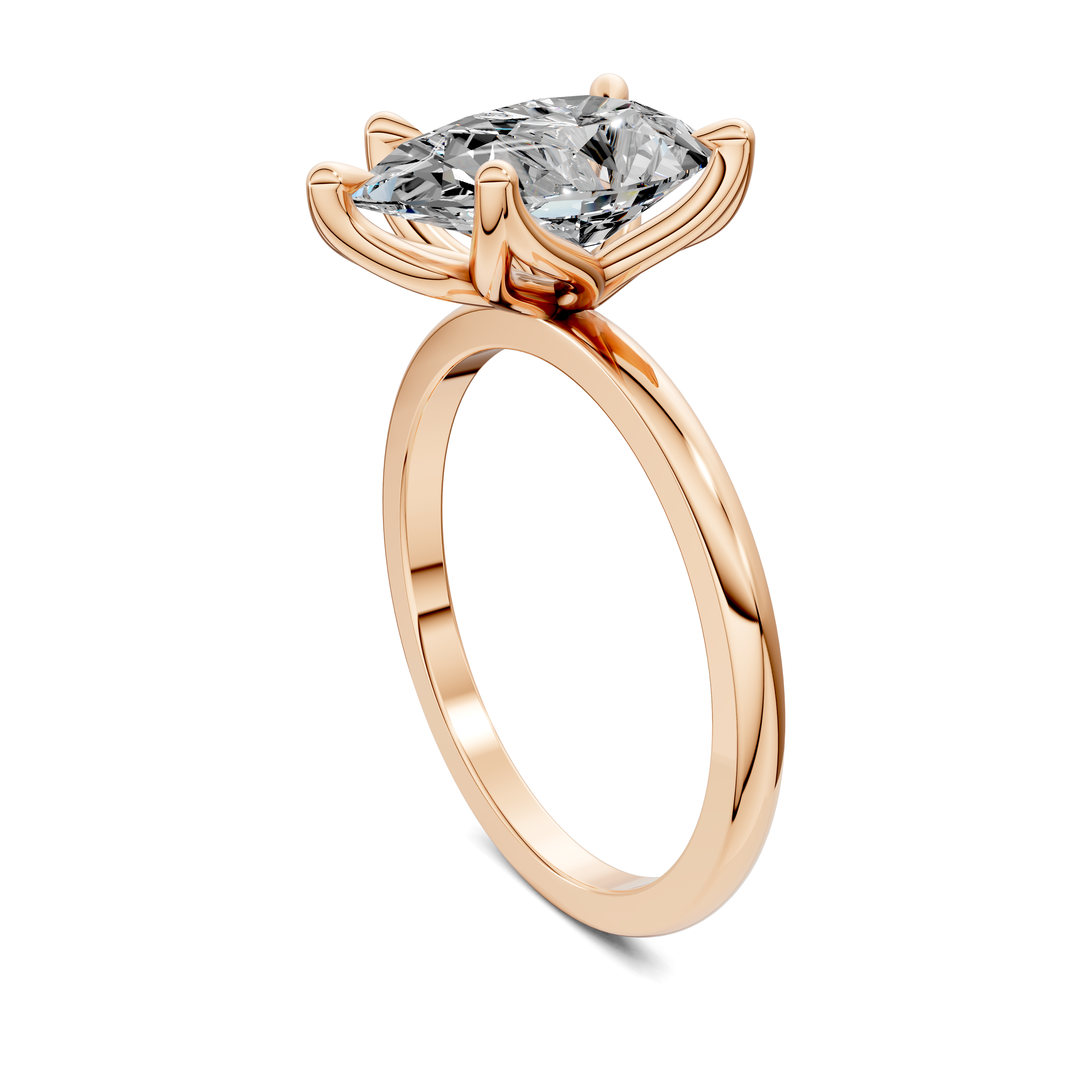 Aris Tulip Basket Solitaire Ring