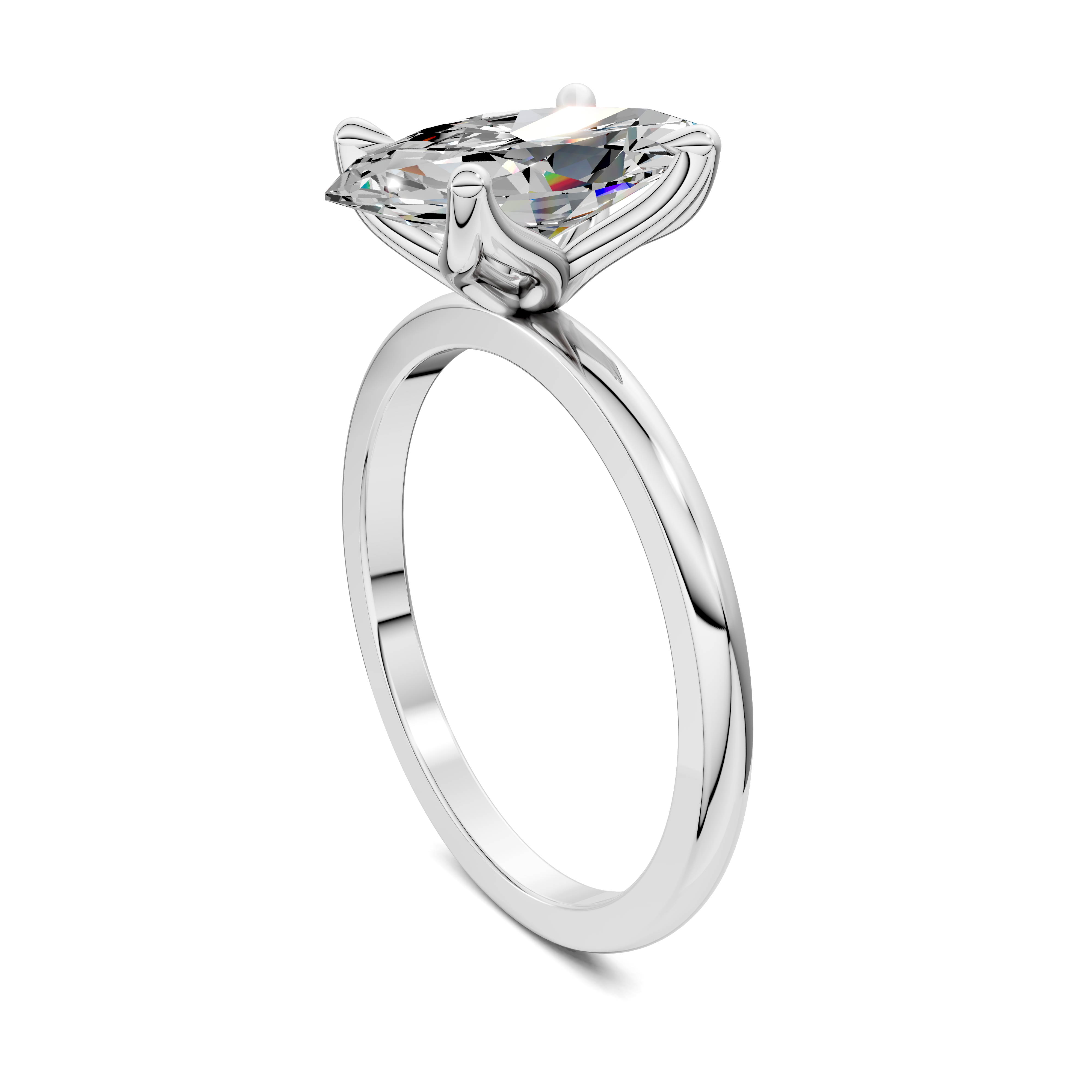 Aris Tulip Basket Solitaire Ring