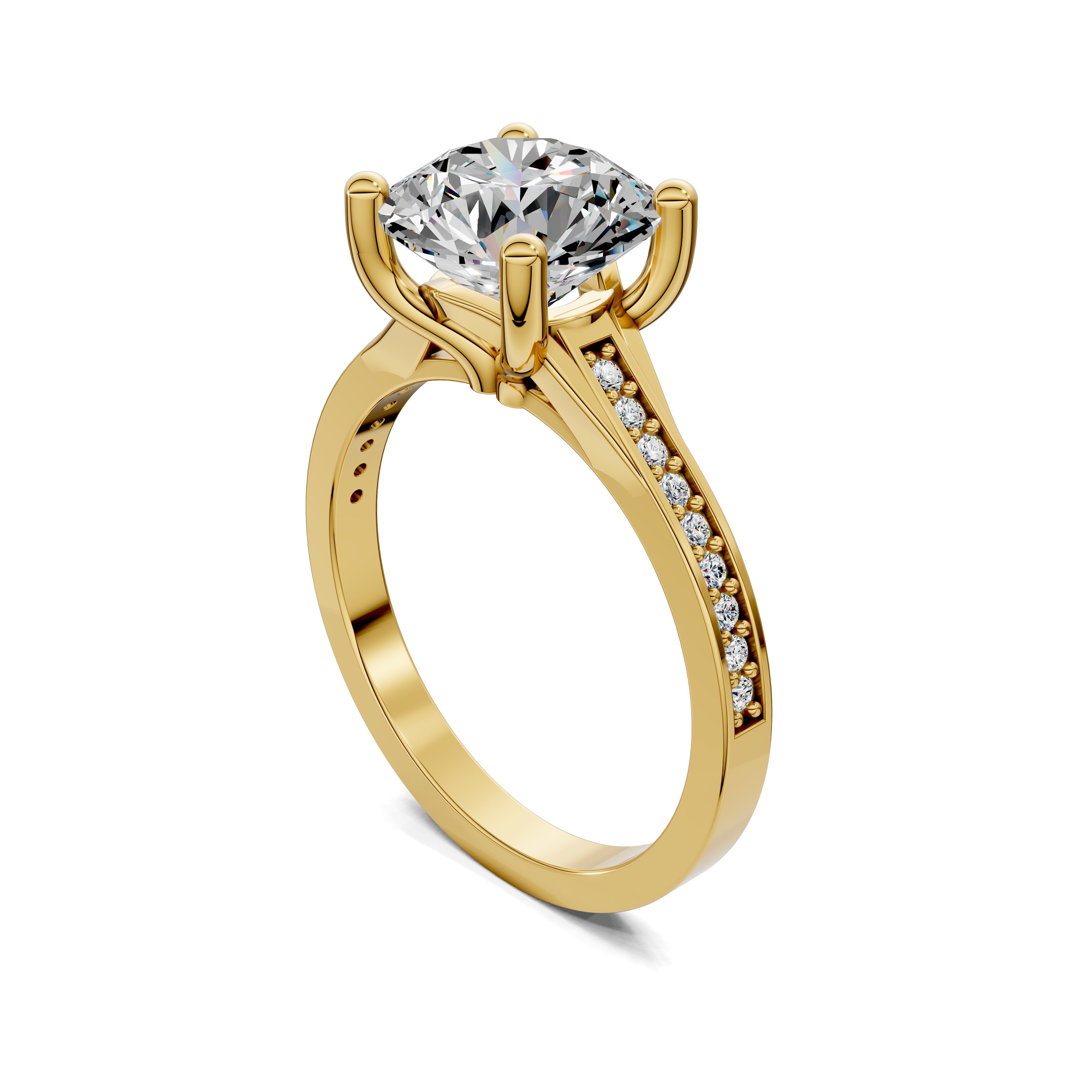 Celeste Pavé Solitaire Ring