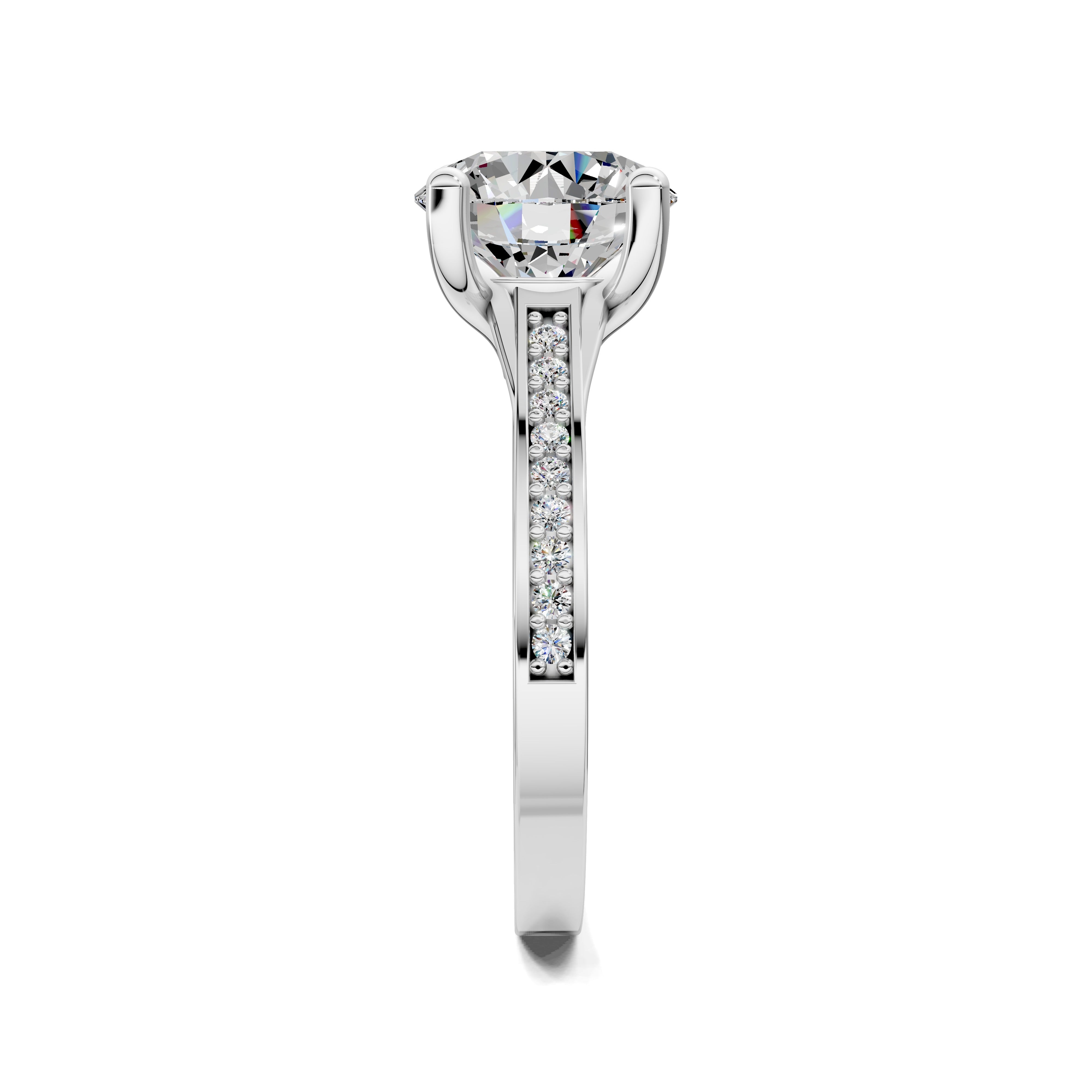 Celeste Pavé Solitaire Ring