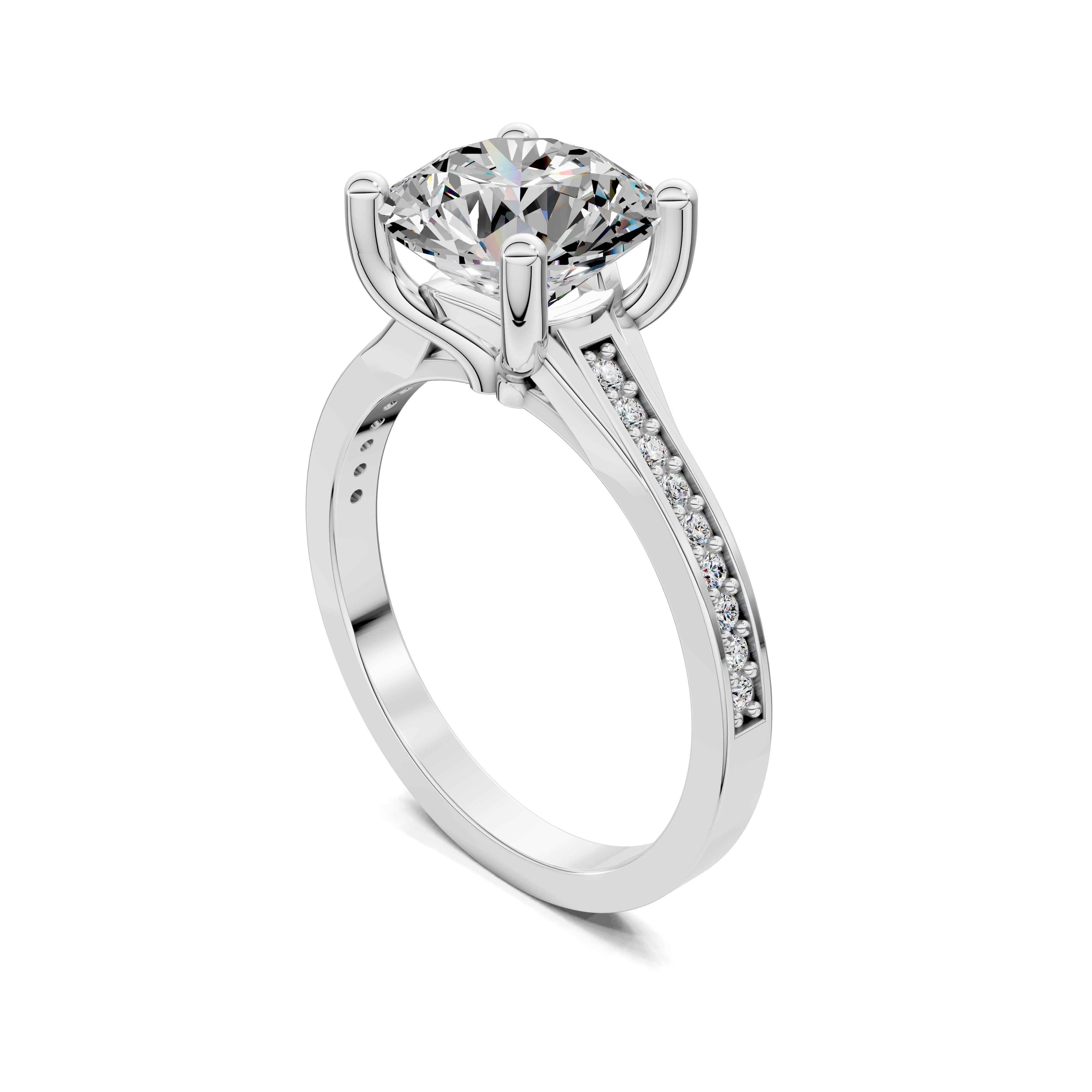 Celeste Pavé Solitaire Ring