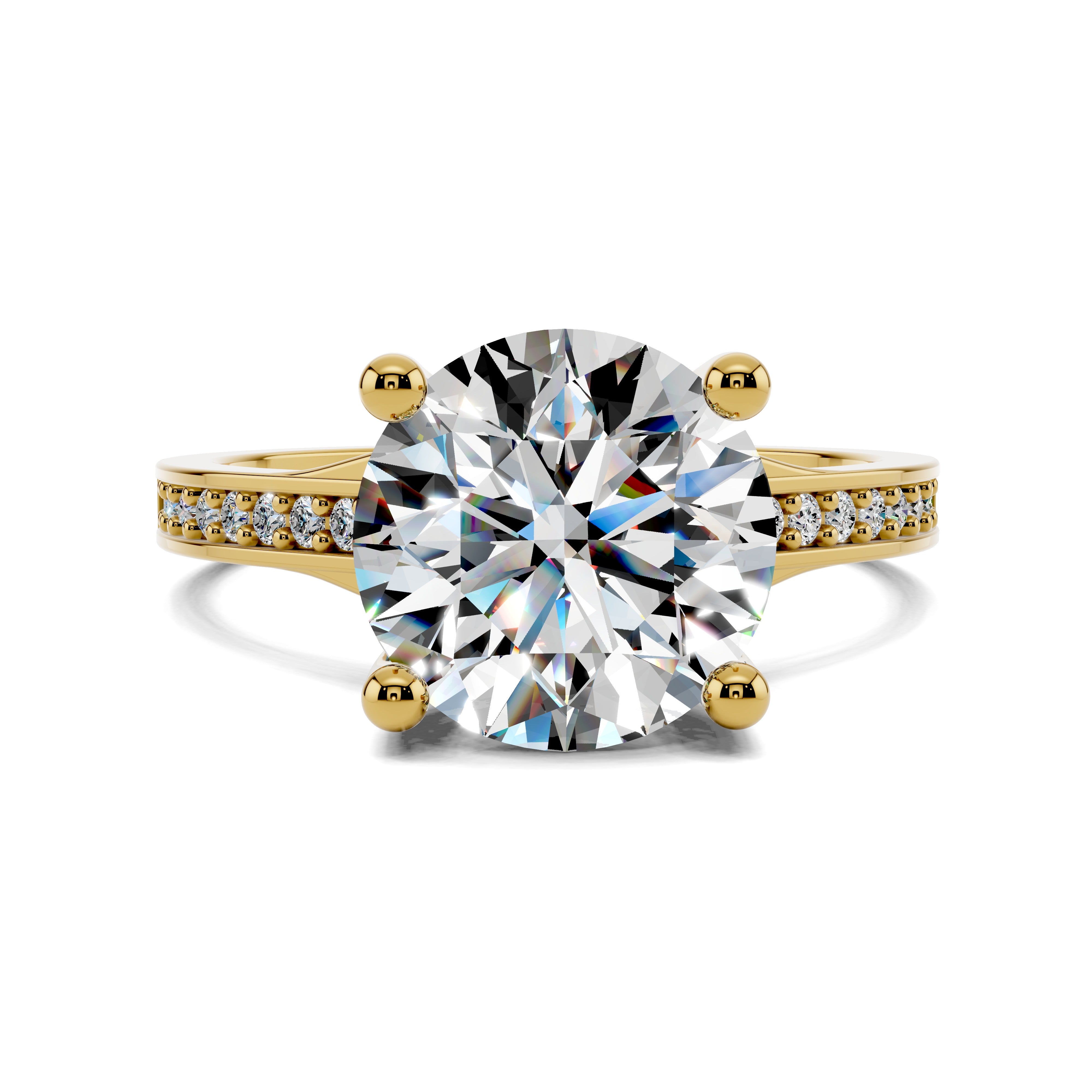 Celeste Pavé Solitaire Ring
