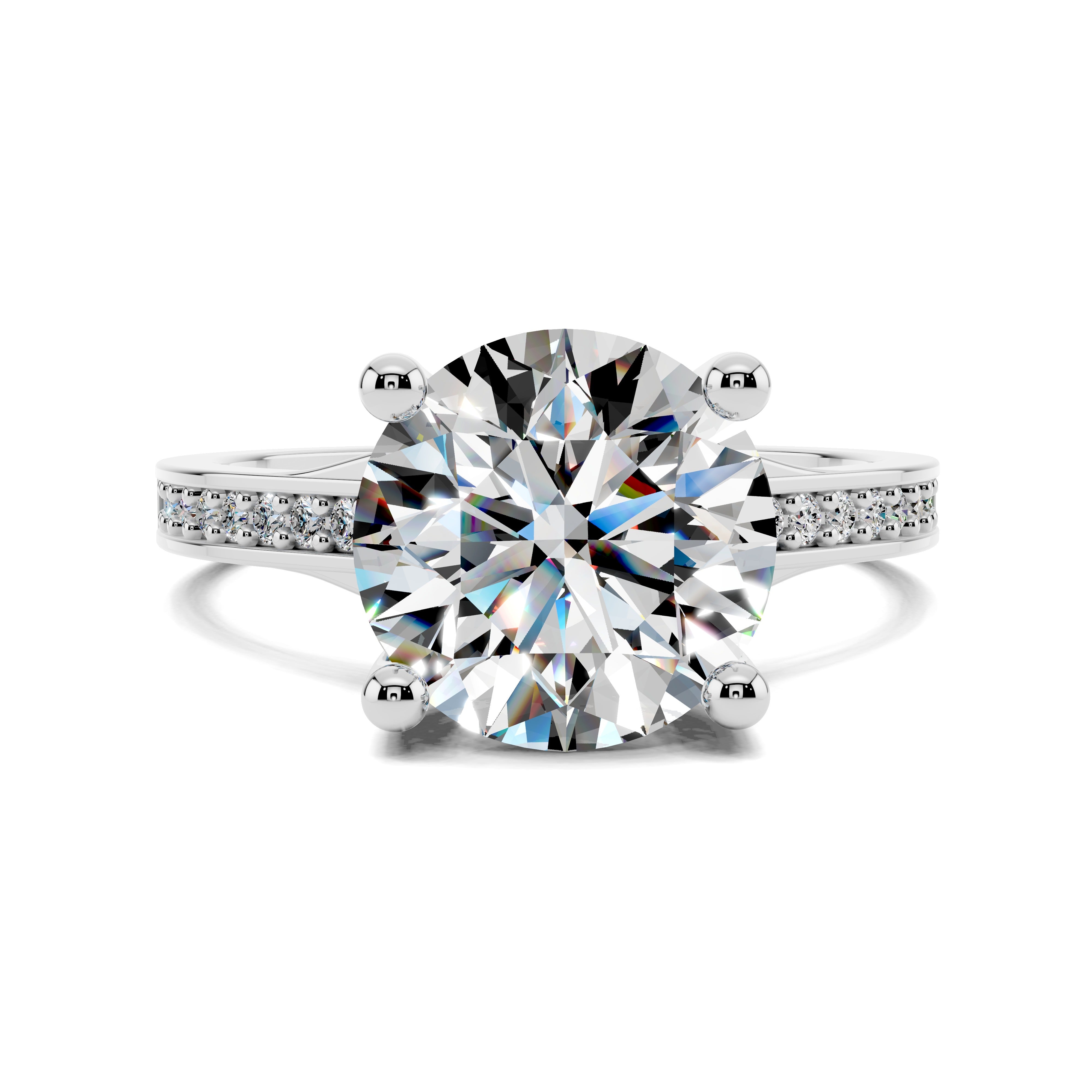 Celeste Pavé Solitaire Ring