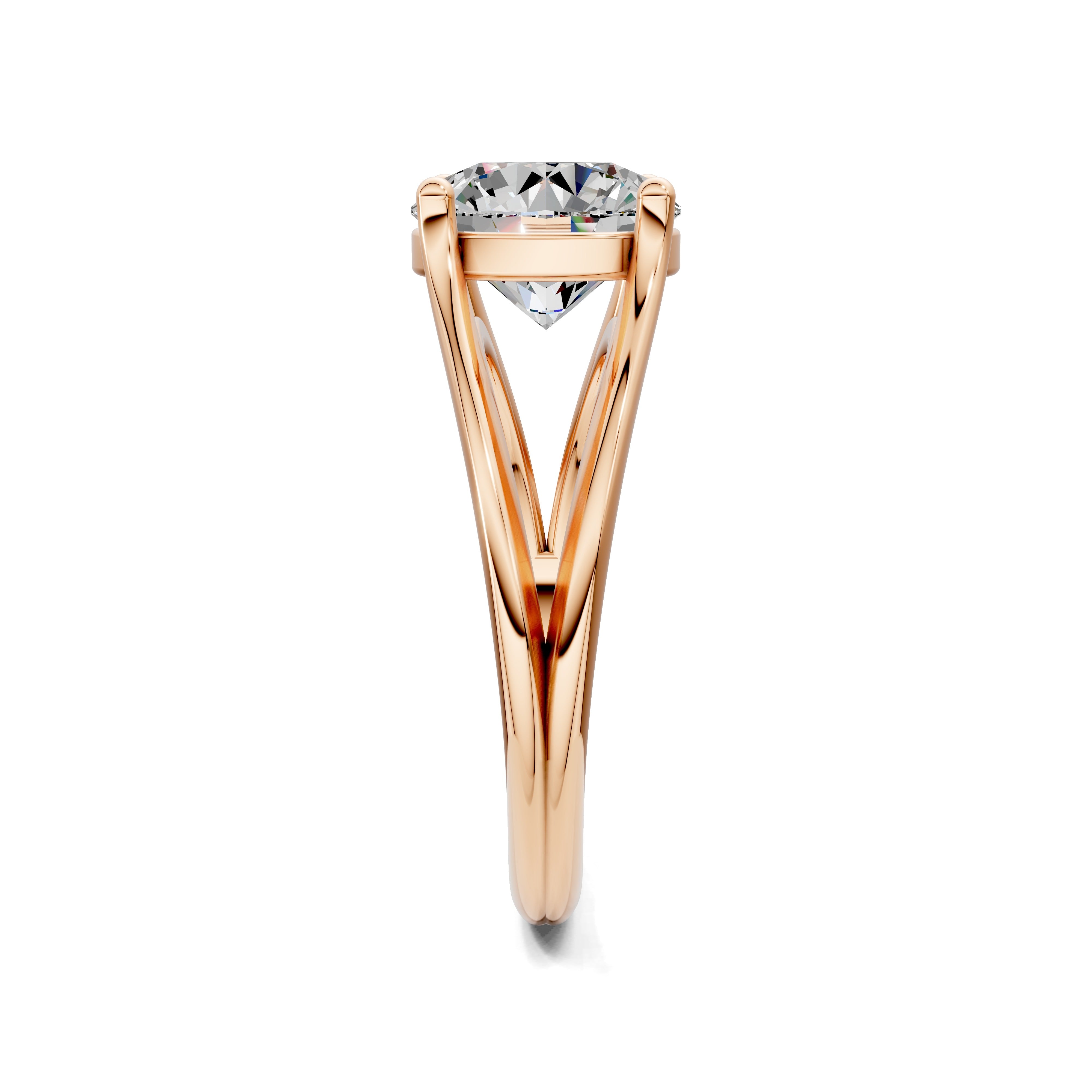 Aurora Split-Shank Solitaire Ring