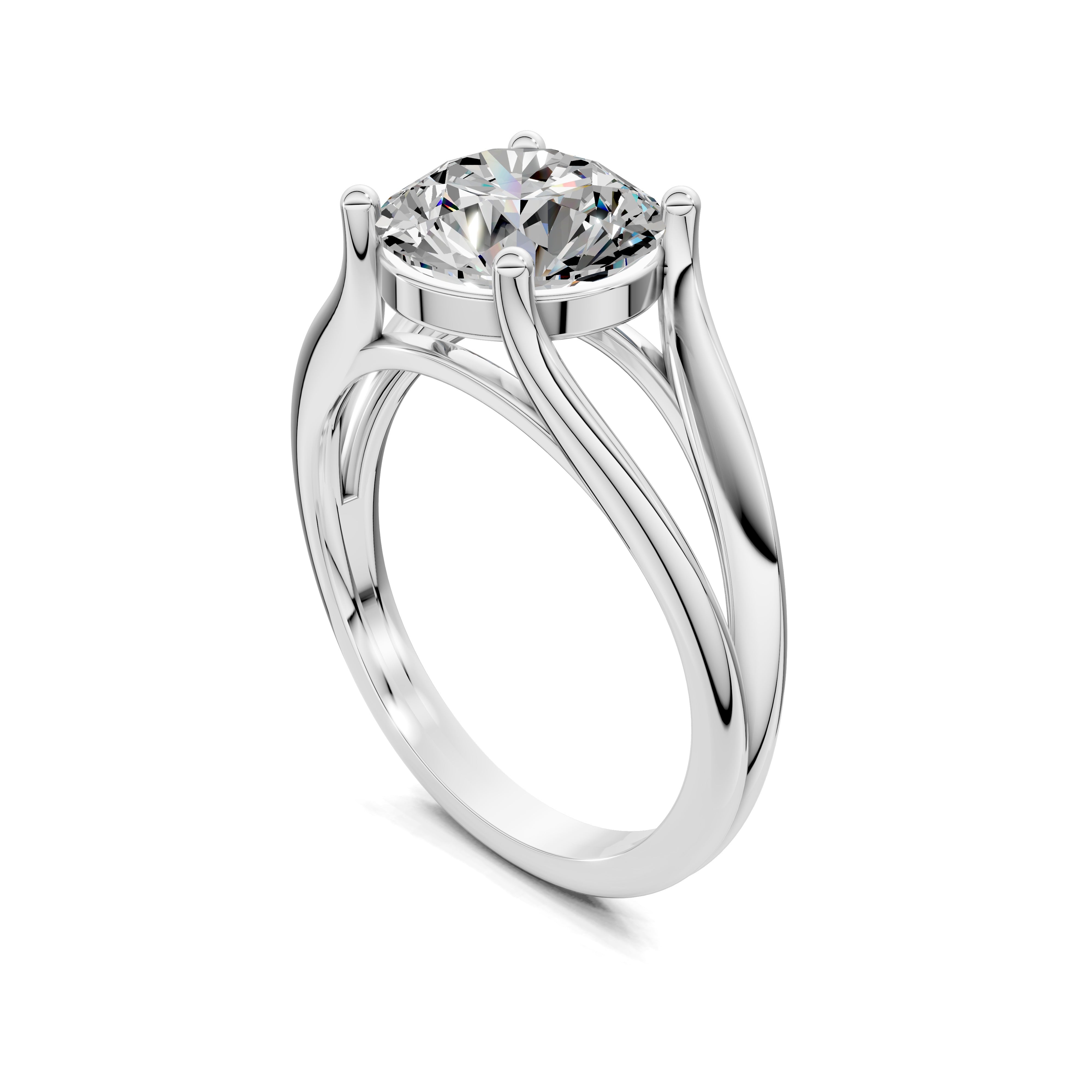 Aurora Split-Shank Solitaire Ring