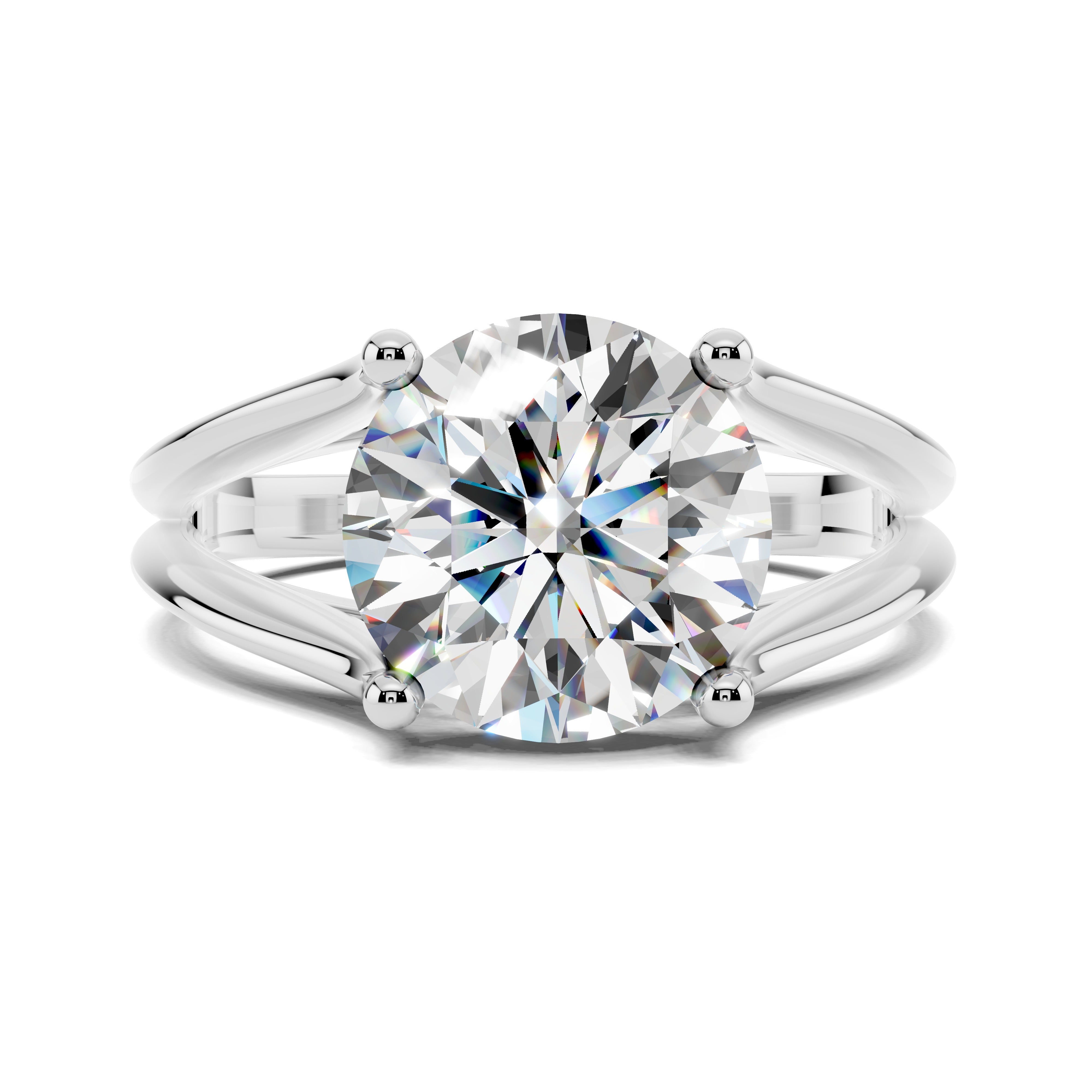 Aurora Split-Shank Solitaire Ring