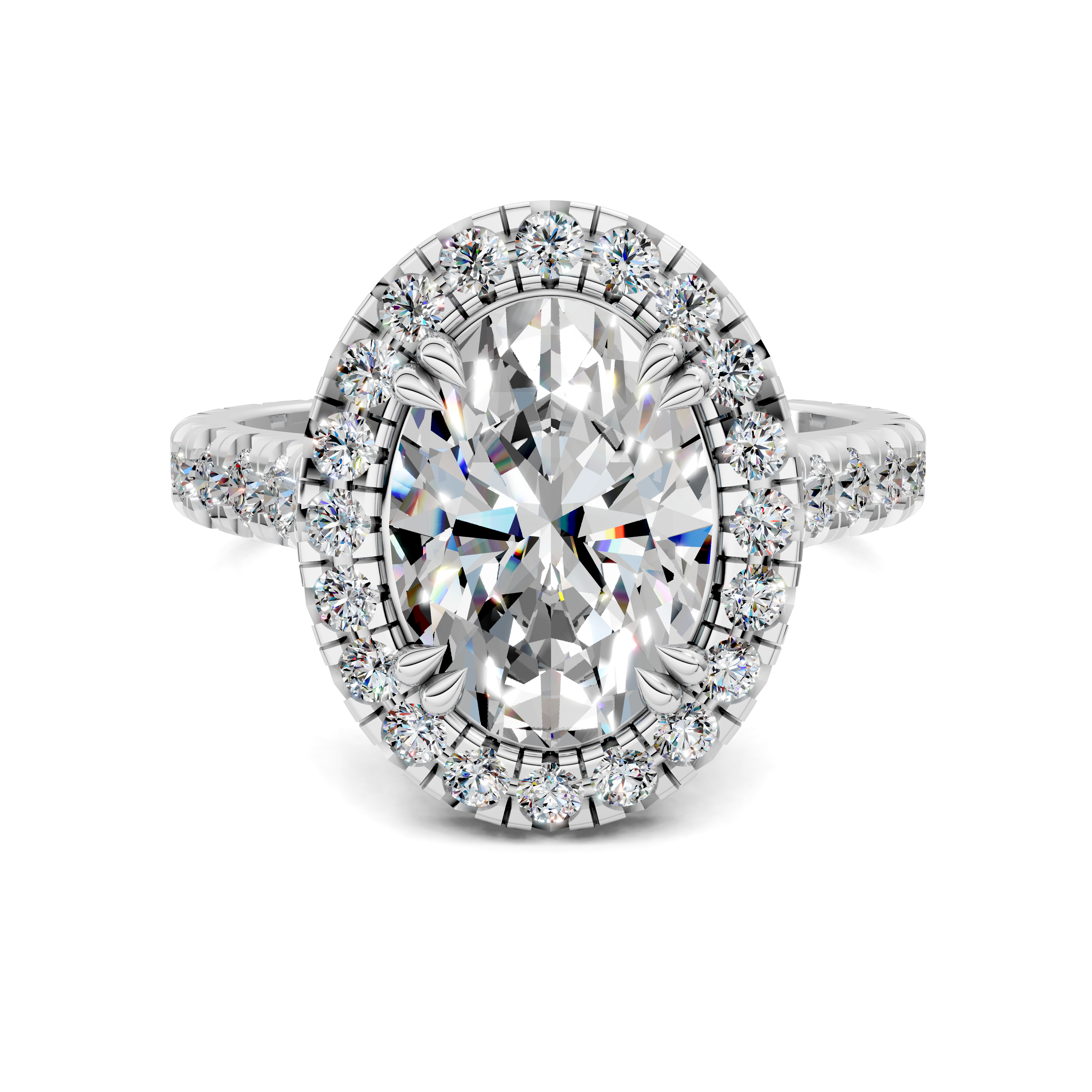 Bia Halo Three-Quarter Coverage Diamond Ring