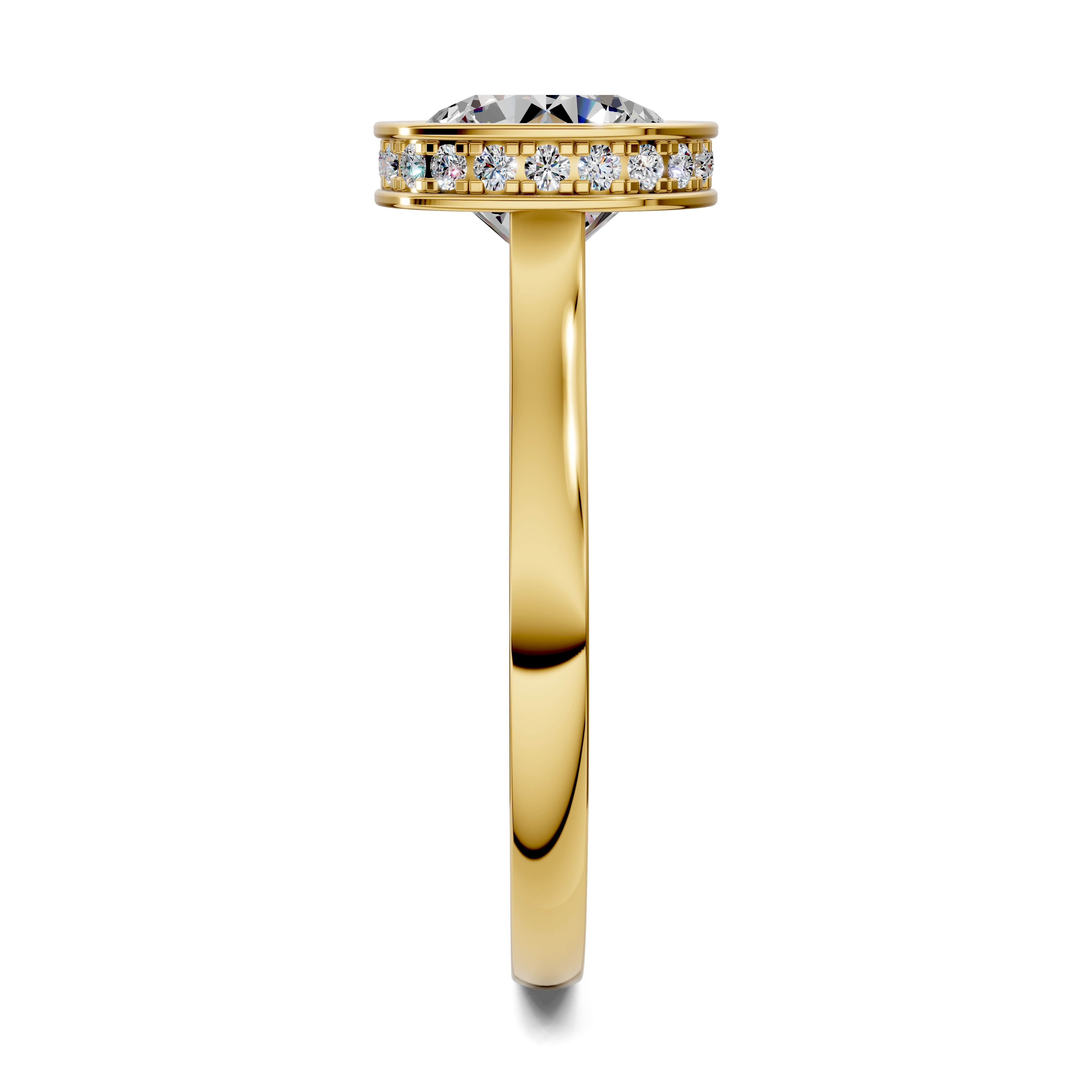Artemis Bezel Hidden Halo Ring