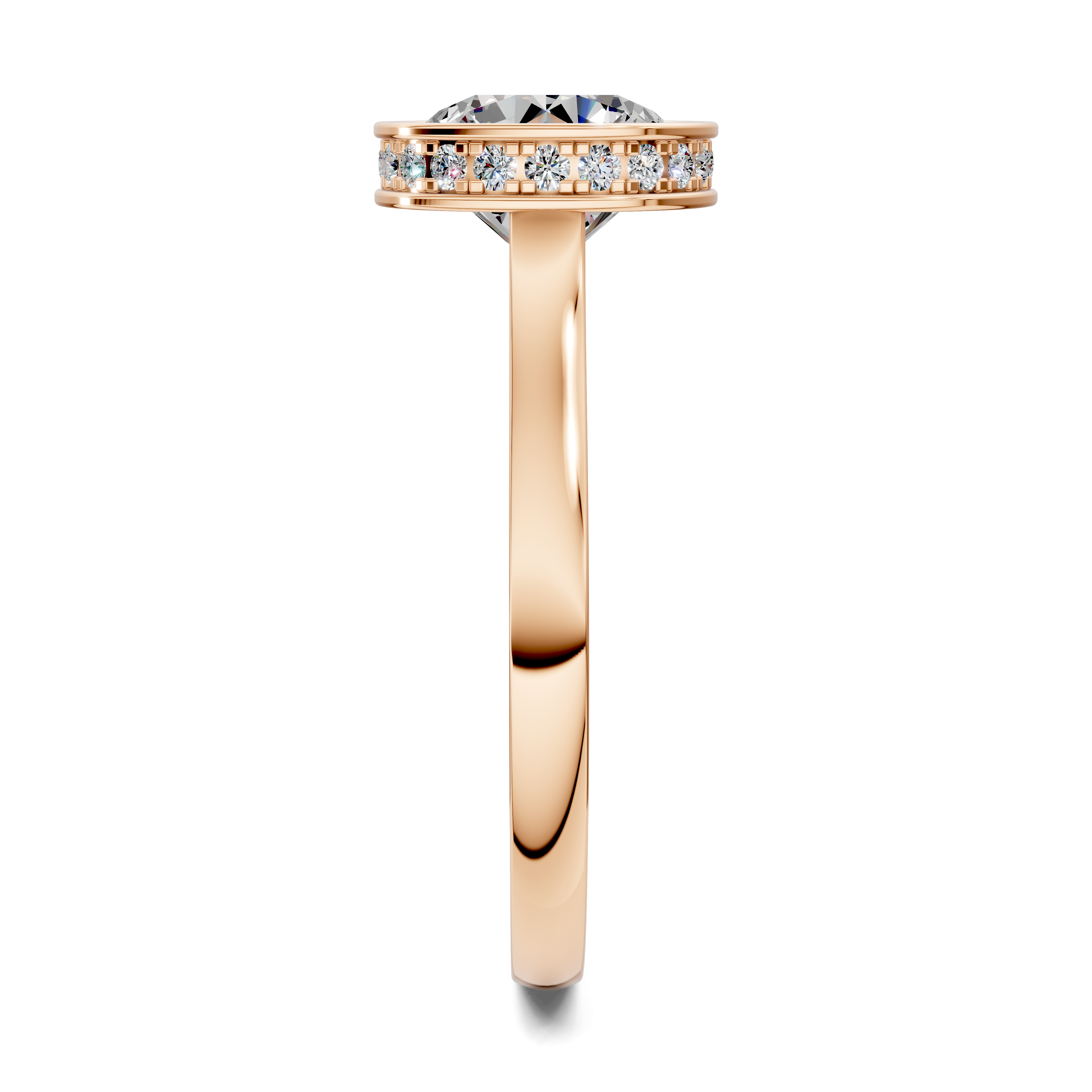 Artemis Bezel Hidden Halo Ring